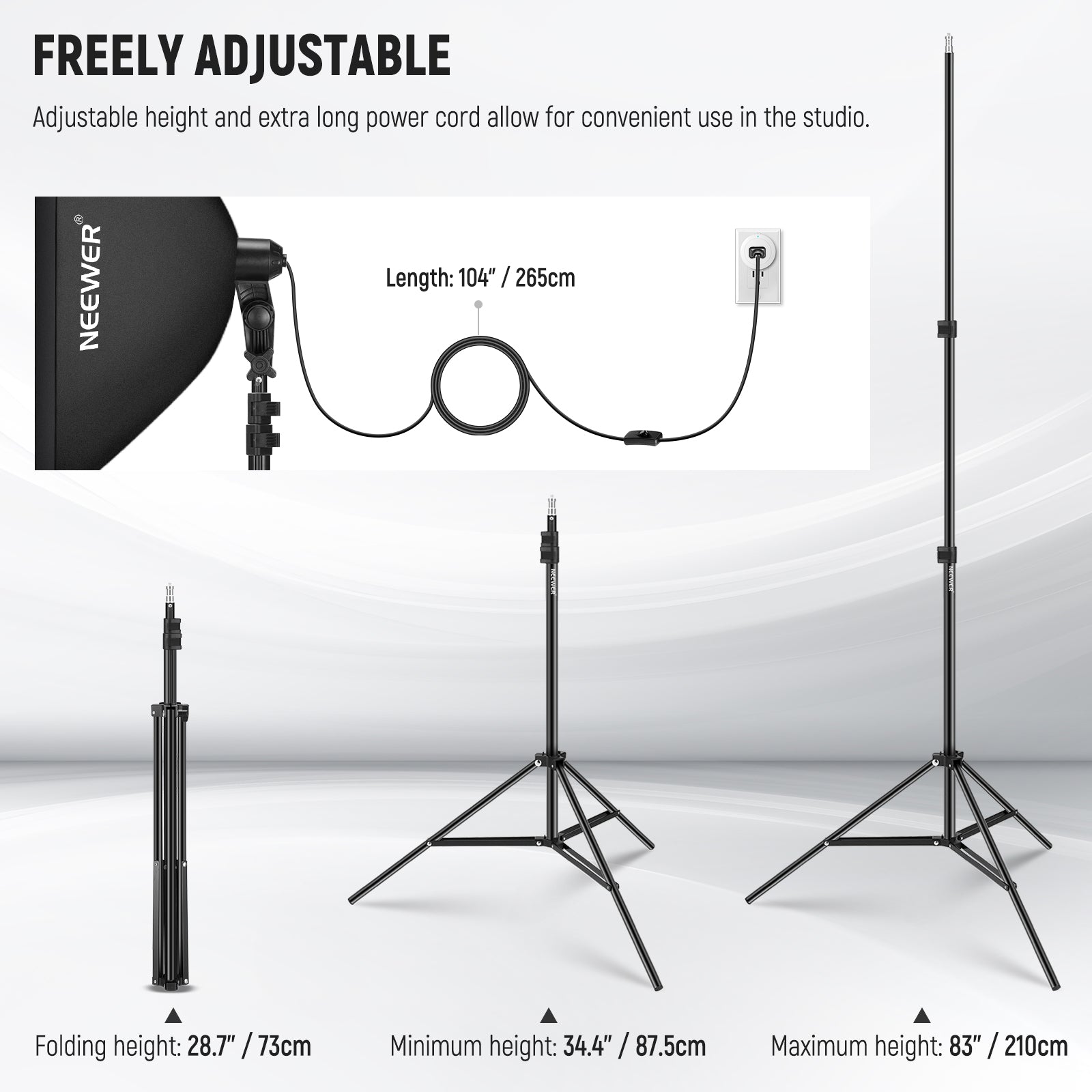 NEEWER NK200 24x24"/60x60CM 700W Photography Softbox Kit