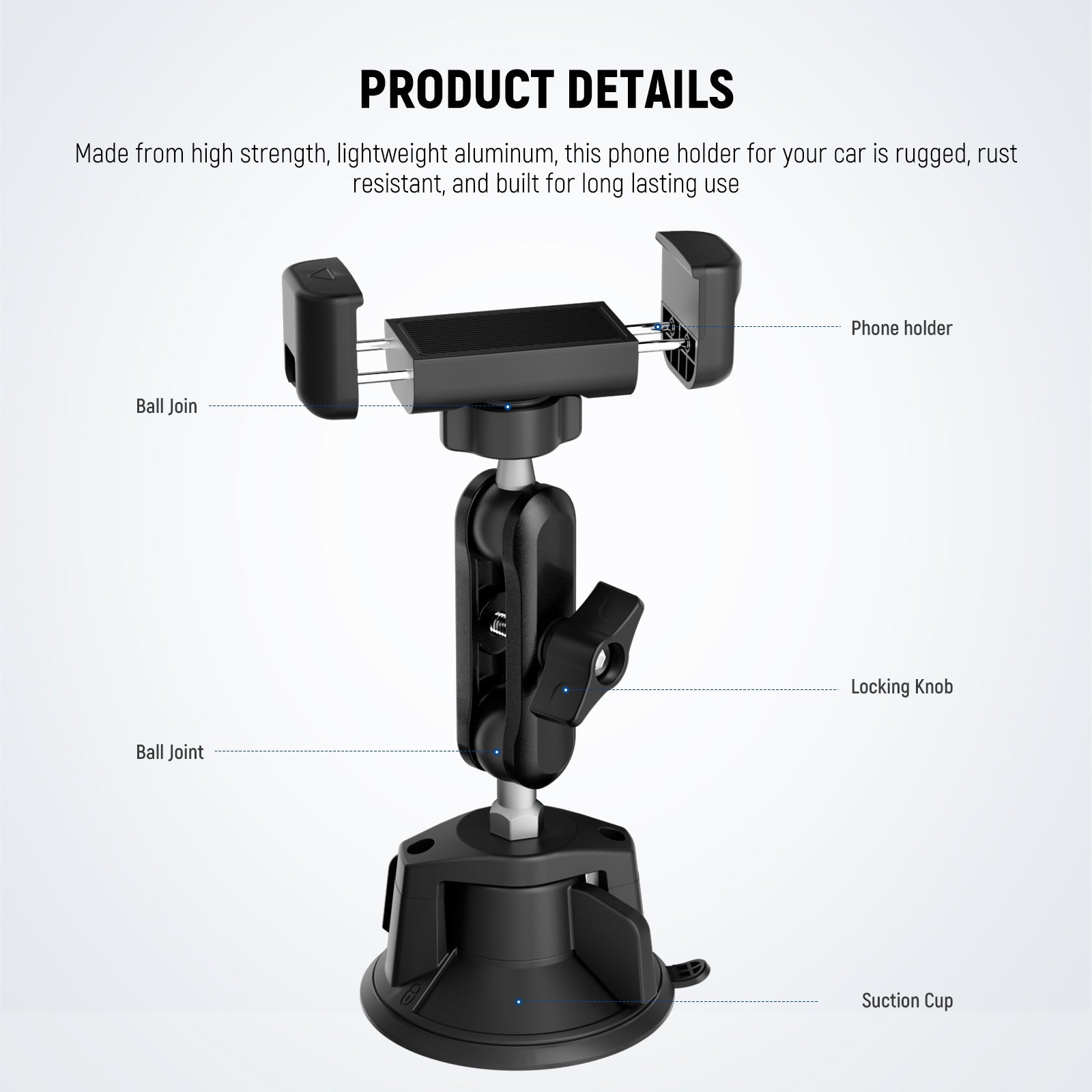 NEEWER PA136/PA137 Suction Cup Car Phone Holder