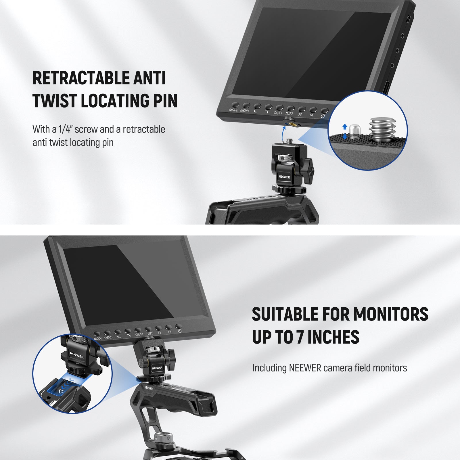 NEEWER CA007 Top Handle + MA006 Monitor Mount Set