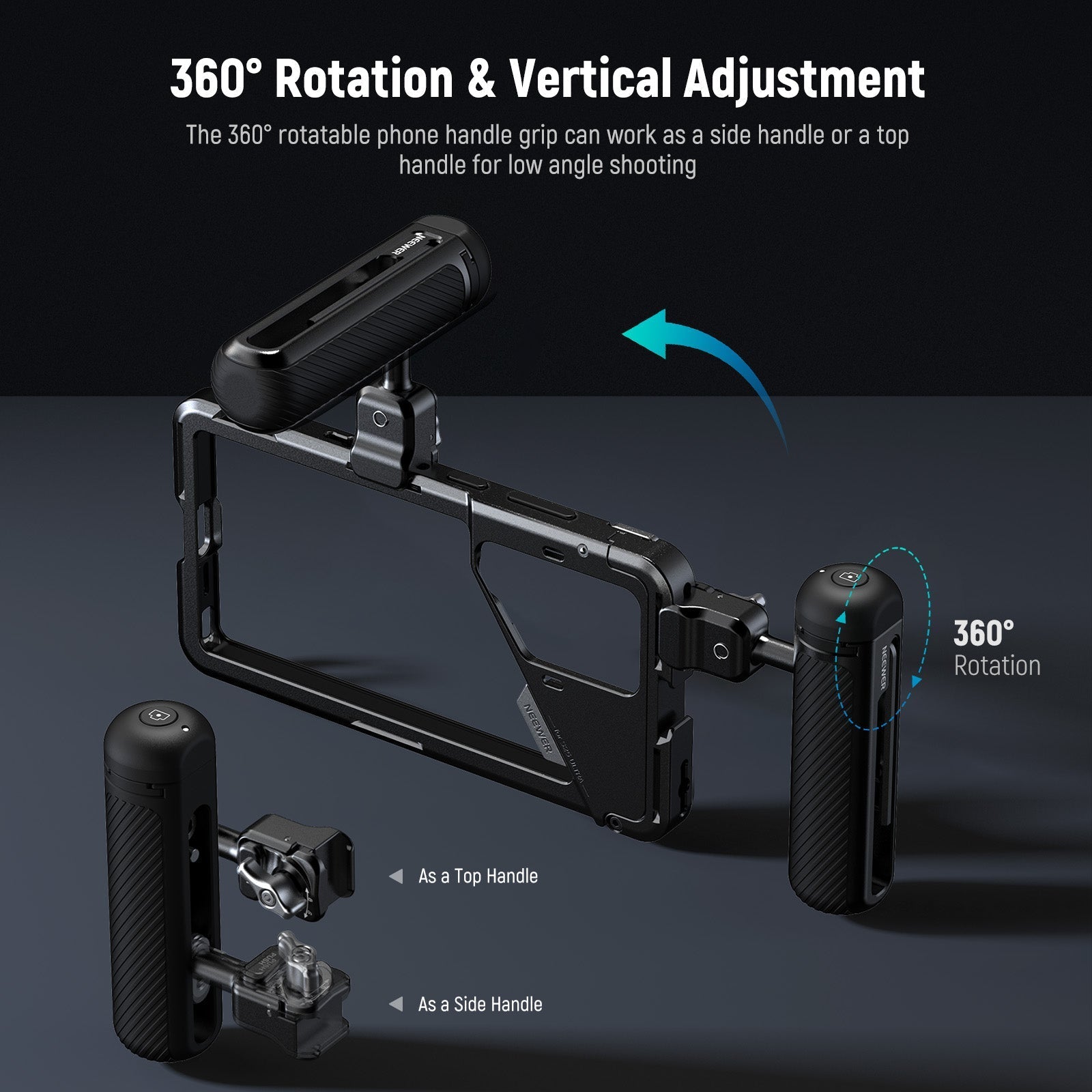 NEEWER PA082 Phone Cage For SAMSUNG S25 Ultra with 67mm Filter/17mm/T Mount Adapters