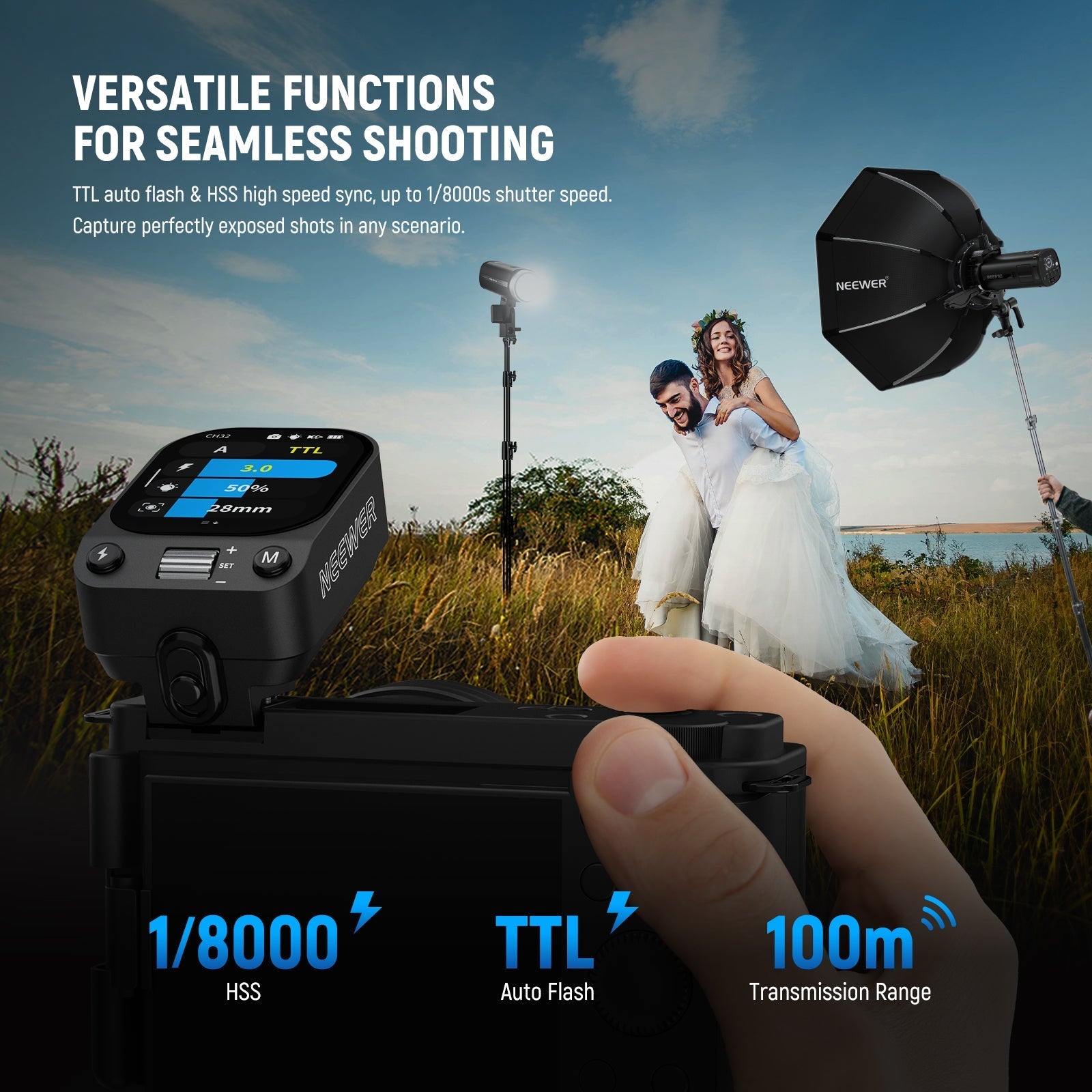 NEEWER QZ TTL Wireless Flash Trigger Transmitter