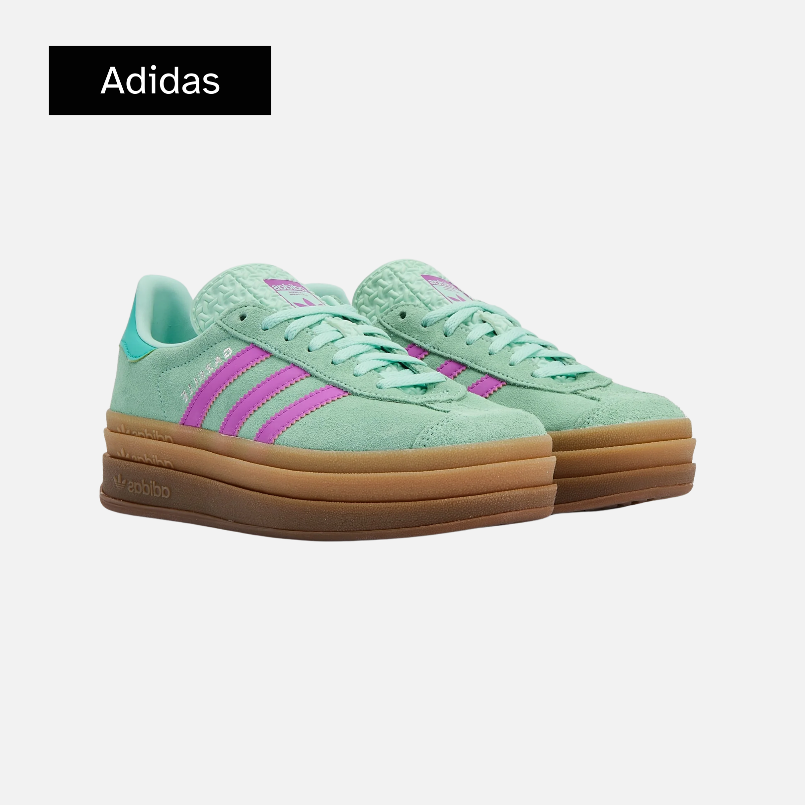 adidas Gazelle Bold J 'Clear Mint Flash Pink'