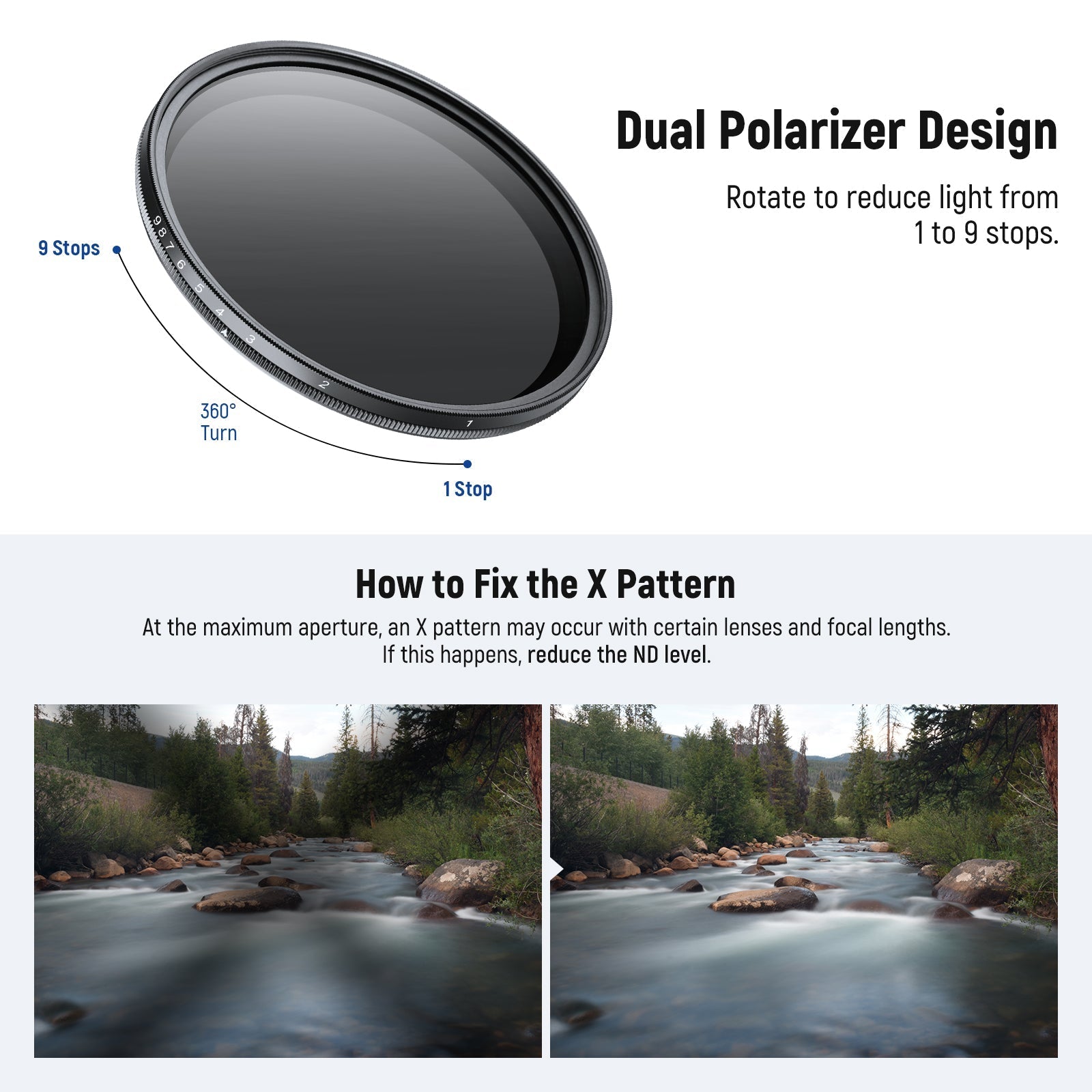 NEEWER BASICS Variable ND2-400 Filter