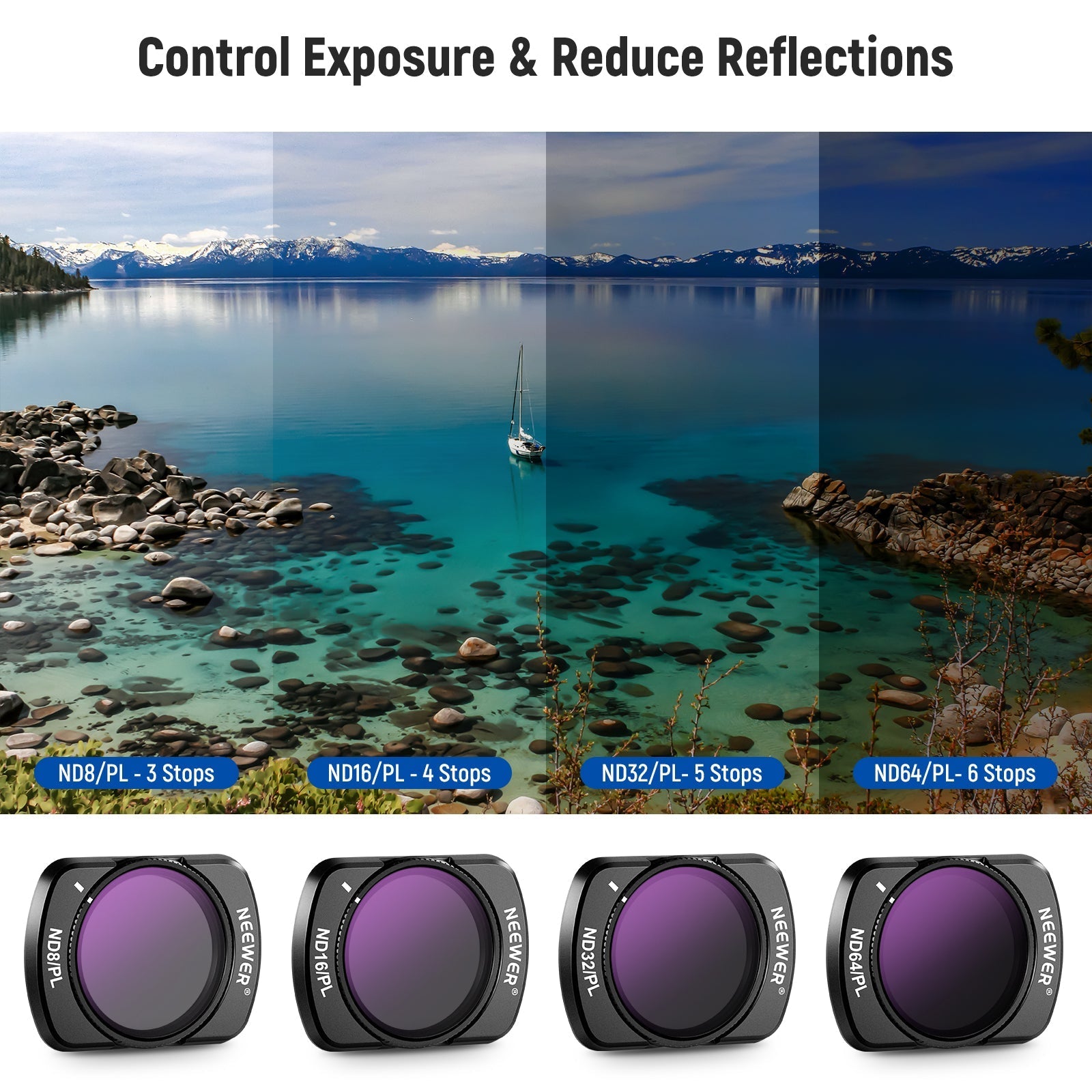 NEEWER FL-B06 16-Pack Filter Set for DJI Osmo Pocket 3 / Pocket 4 & Xtra Muse