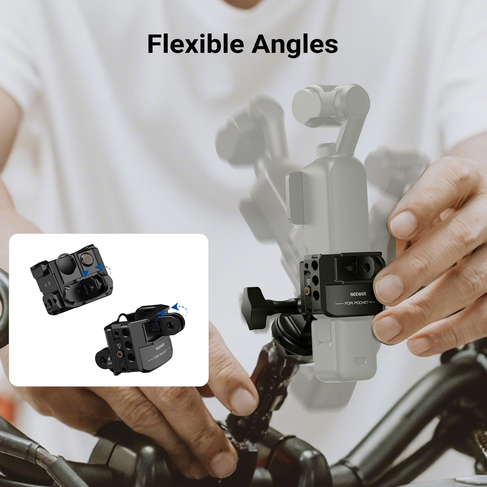 NEEWER AC069 Action Camera Cage Compatible with DJI Osmo Pocket 4 & Xtra Muse