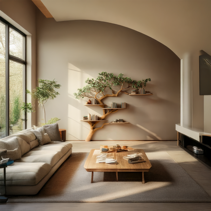 Midcentury Tree Bookshelf Living Bedroom