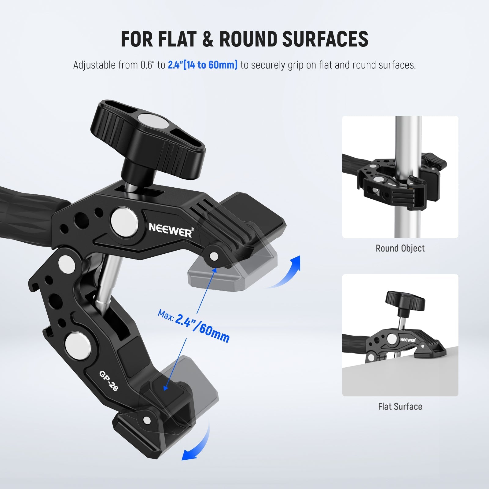 NEEWER GP-26 Action Camera Mount Kit with Super Clamp
