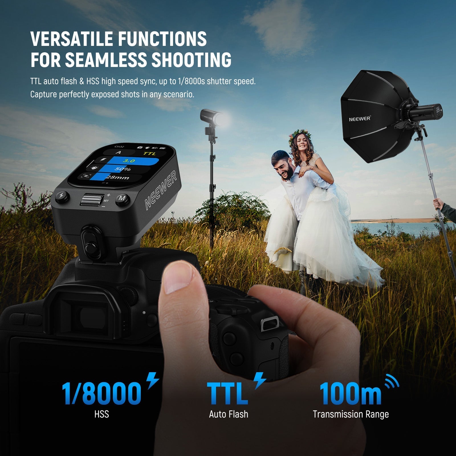 NEEWER QZ TTL Wireless Flash Trigger Transmitter