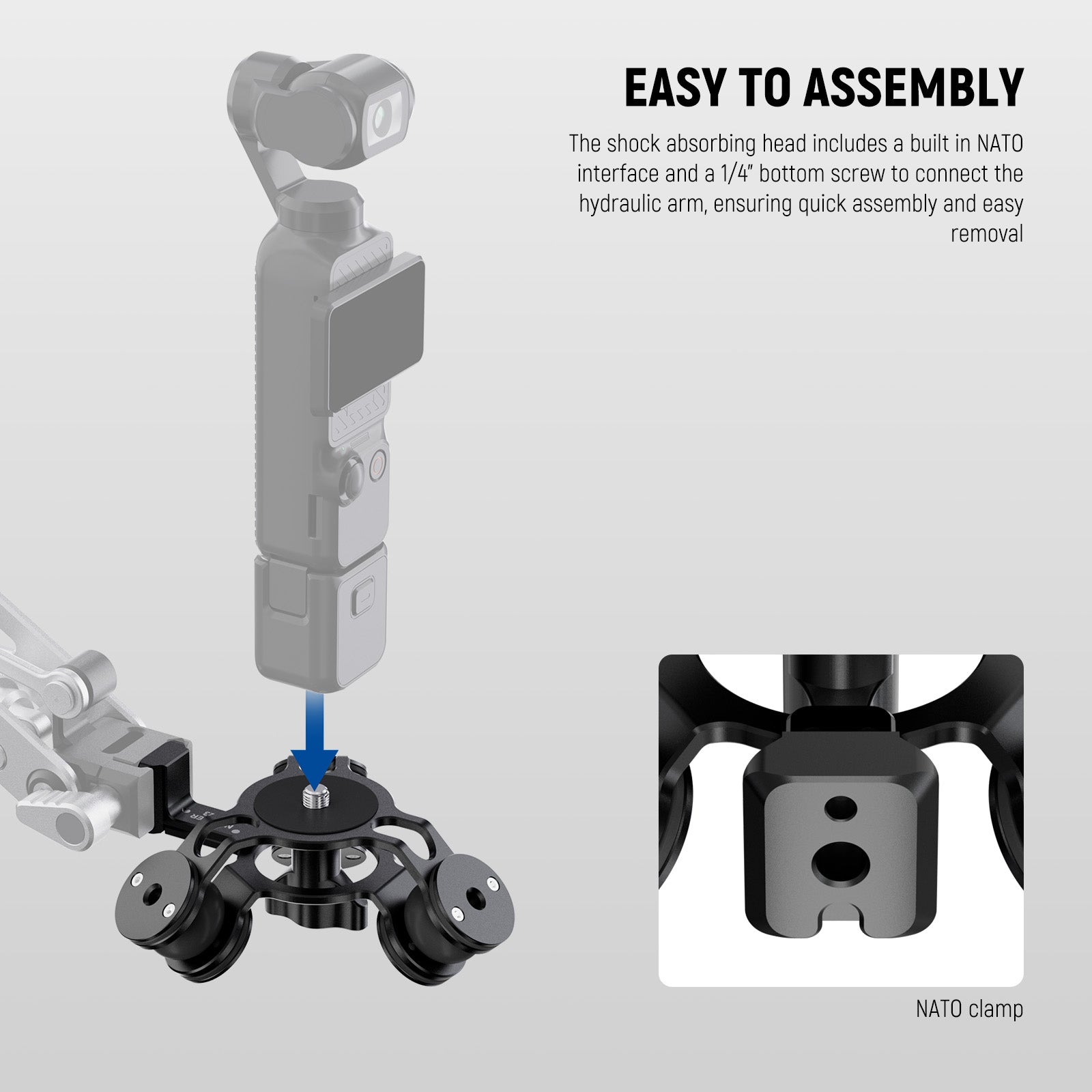 NEEWER GA023 Shock Absorbing Head For DJI OSMO Pocket 3