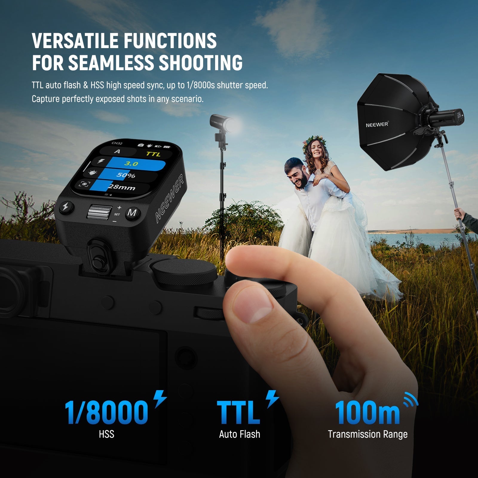 NEEWER QZ TTL Wireless Flash Trigger Transmitter