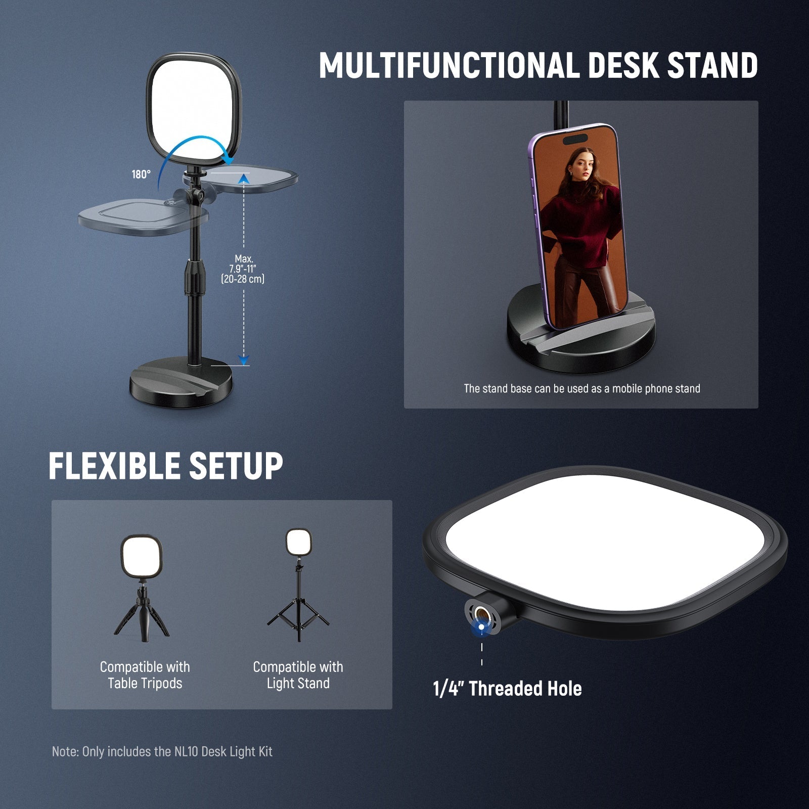 NEEWER BASICS NL10 5" Bi-Color Desk Light Kit
