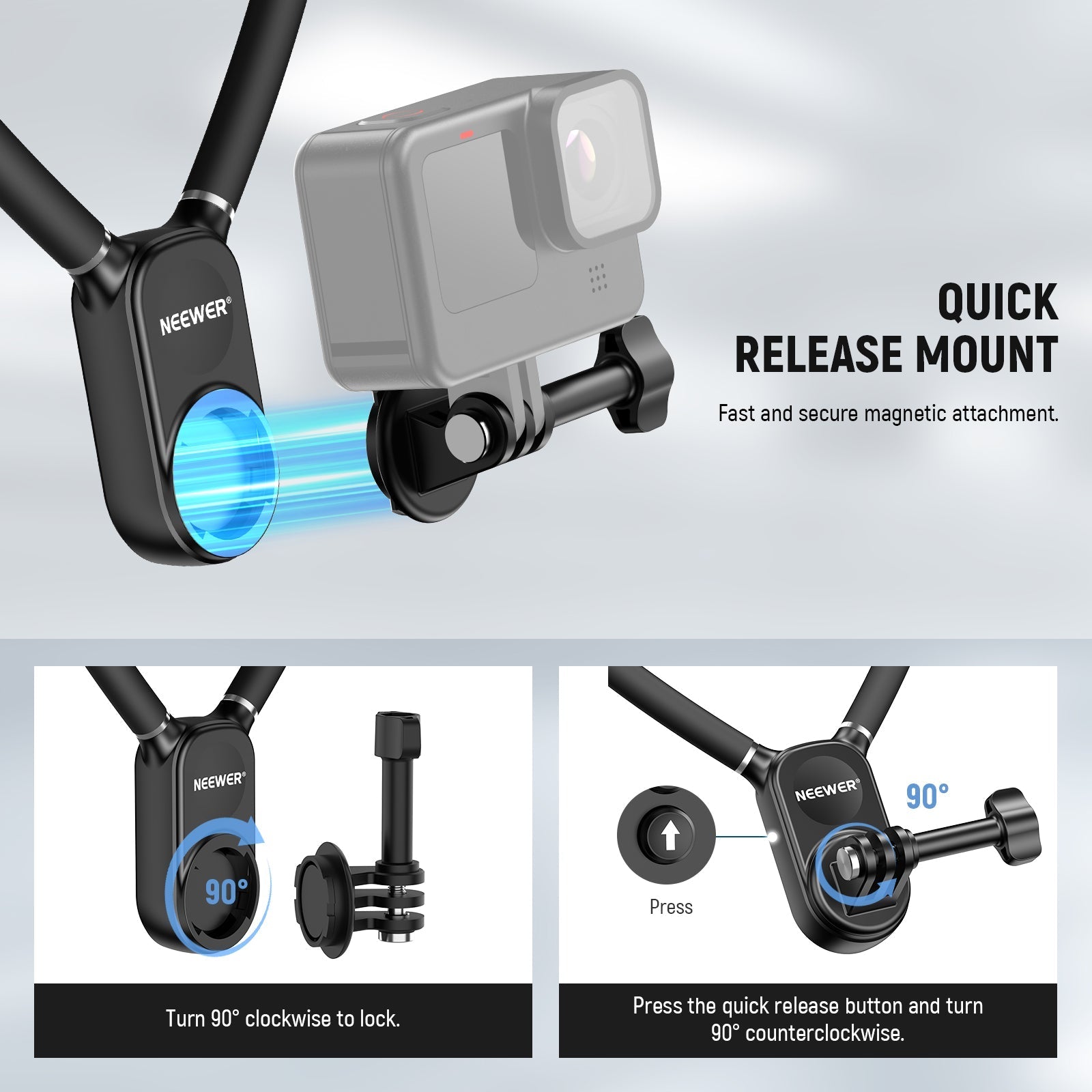 NEEWER GP39 Magnetic Action Camera Neck Mount