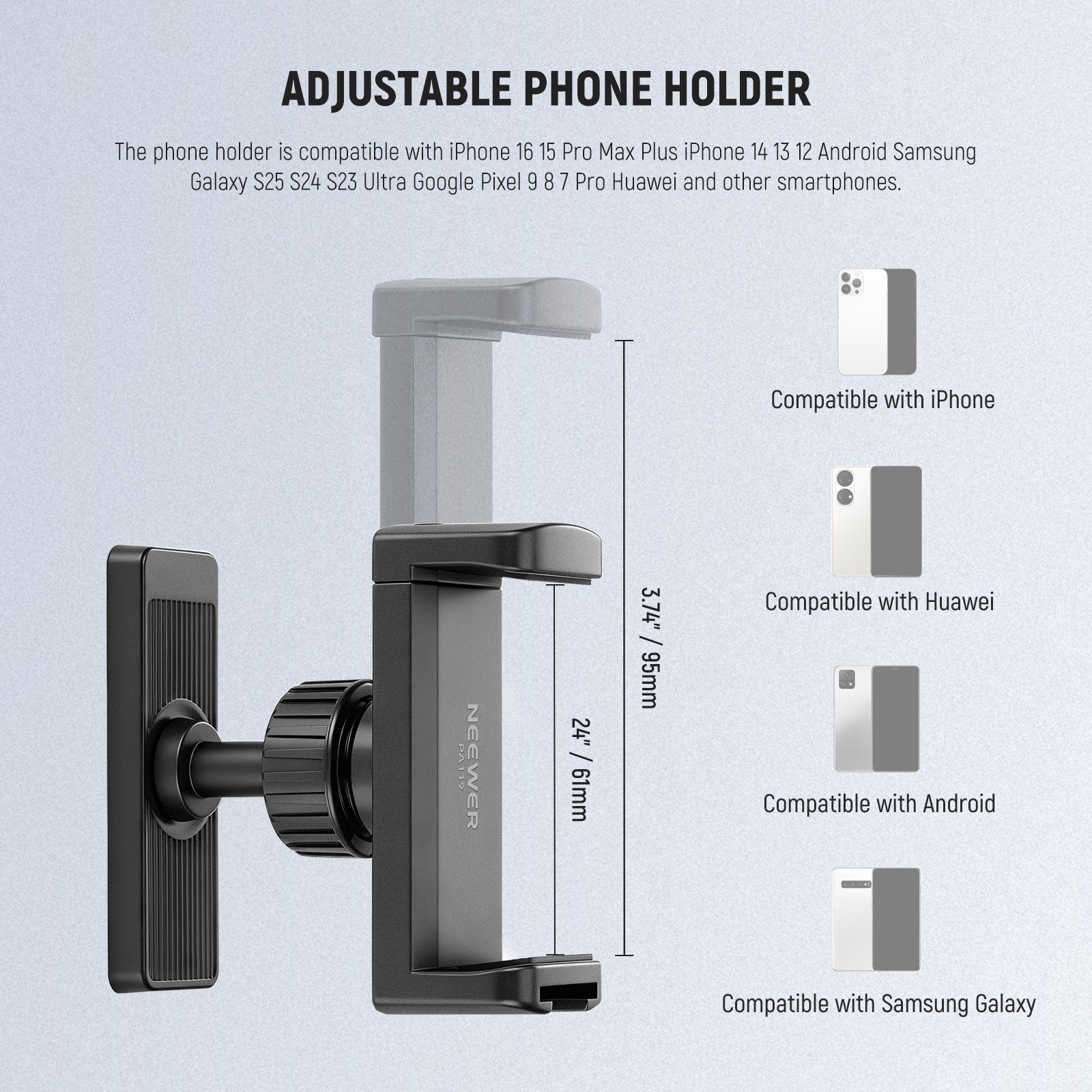 NEEWER PA119 Magnetic Phone Holder Mount for Gym