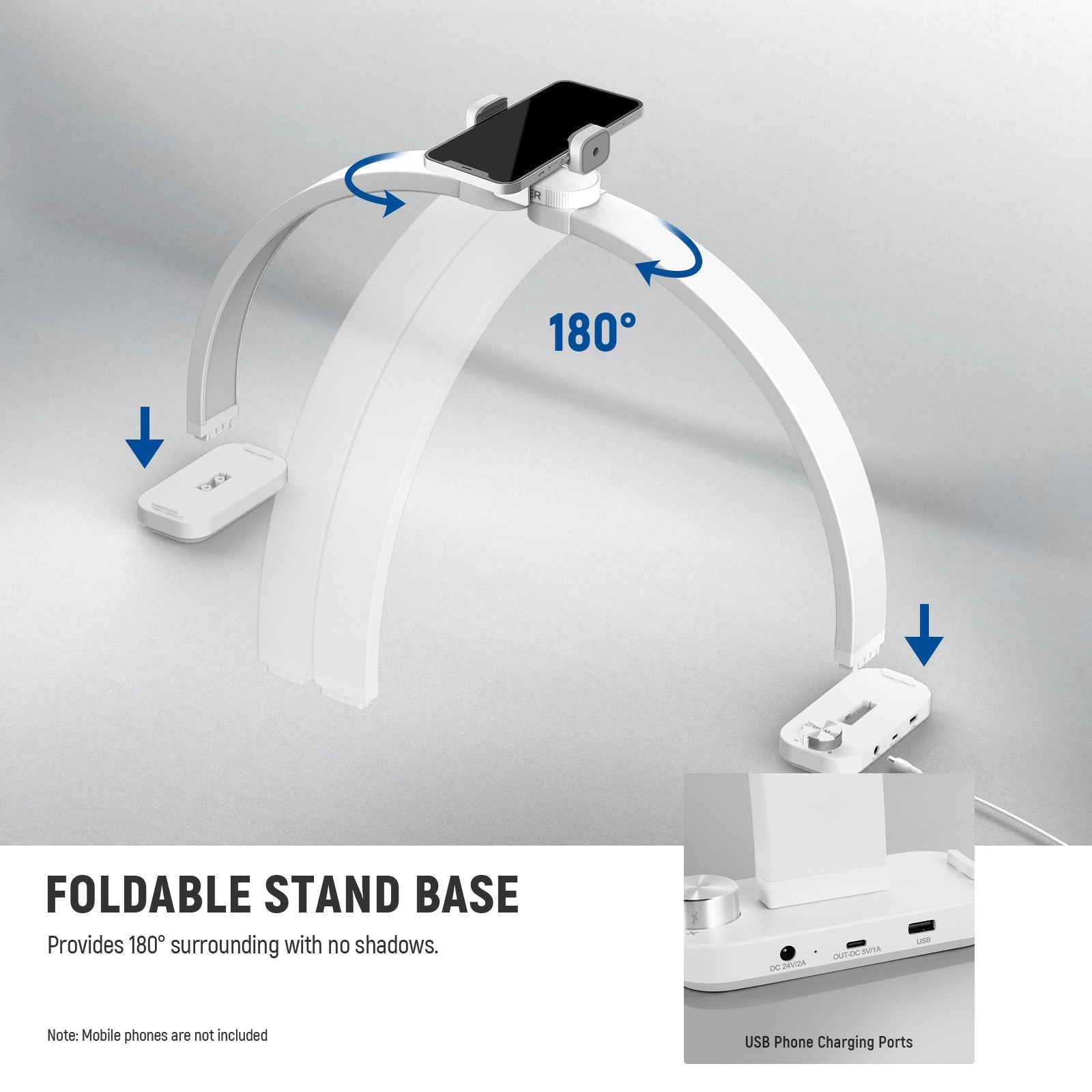 NEEWER BASICS HM01-D 29" 40W Foldable LED Nail Tech Arc Lamp