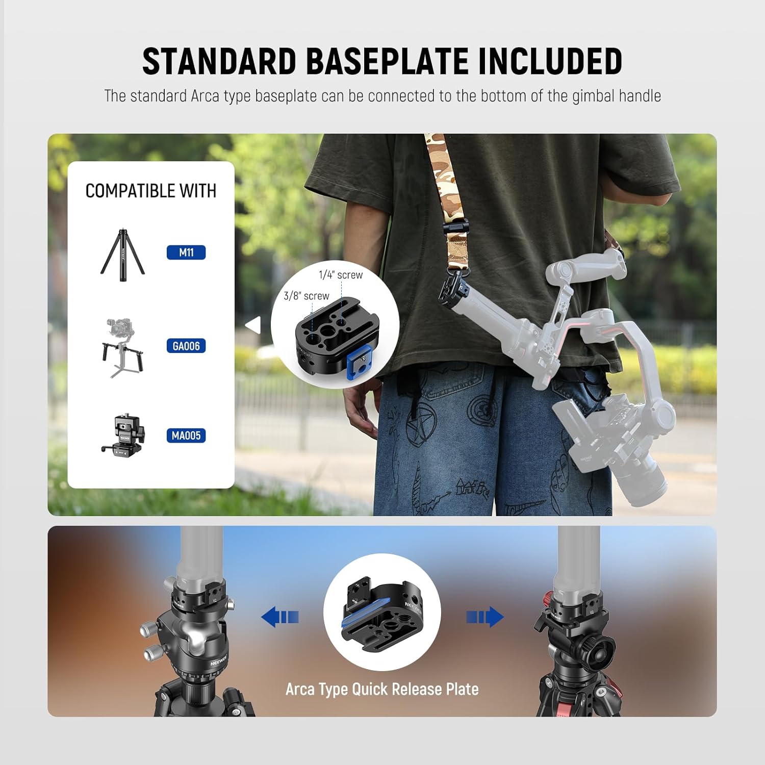 NEEWER GA016 Gimbal Shoulder Strap for DJI Sling Handle RS5 RS4 RS4 Pro RS3 RS3 Pro