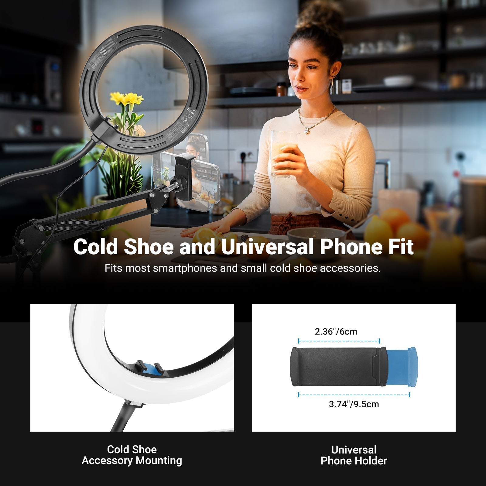 NEEWER ENTRY LEVEL VERSION N41 8" LED Ring Light Kit