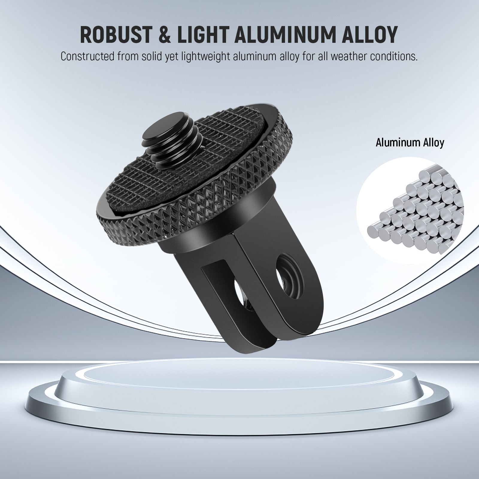 NEEWER GP-81 Action Camera Tripod Mount Adapter with 1/4" Screw Aluminum Alloy