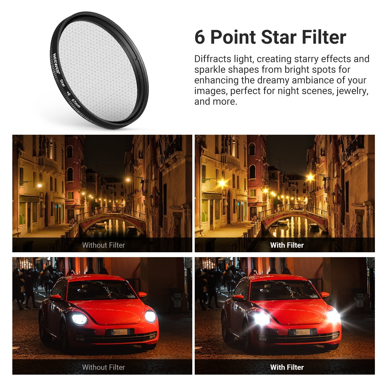 NEEWER FL-P15 67mm Clip On Phone Lens Filter Kit (Compatible with S26)