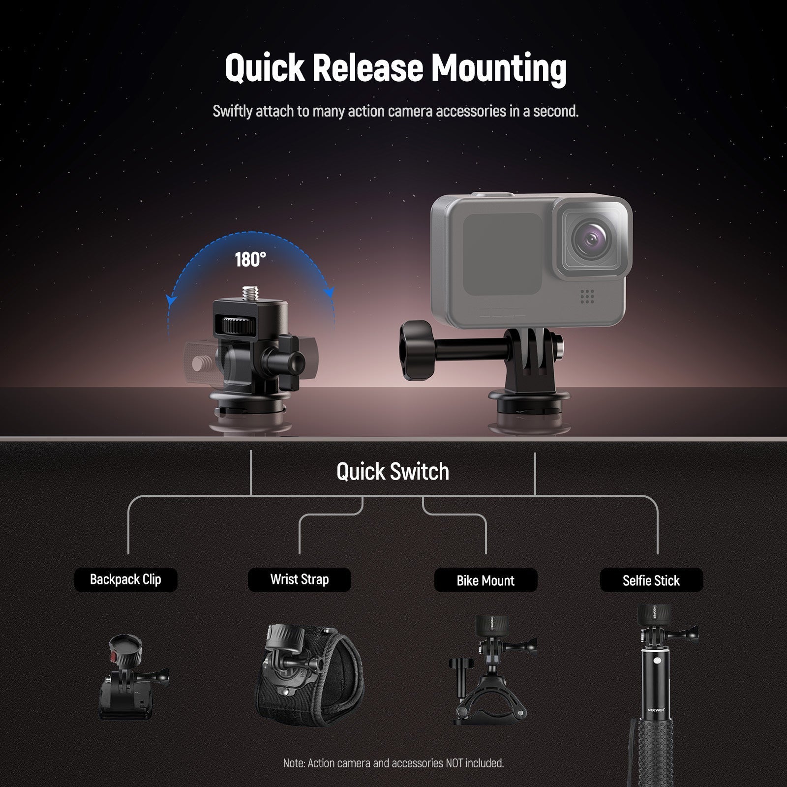 NEEWER GP-24 4 In 1 Action Camera Mount Kit