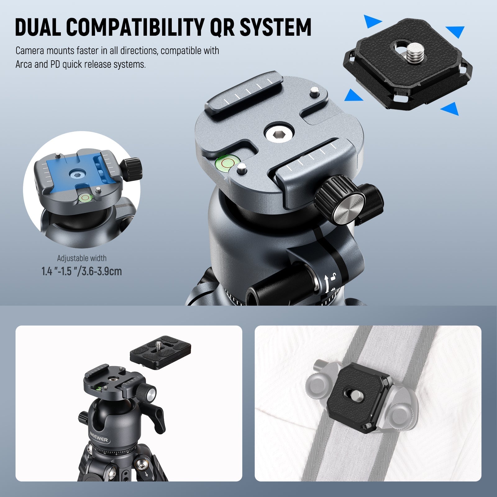 NEEWER LT38 61" Carbon Fiber Travel Tripod