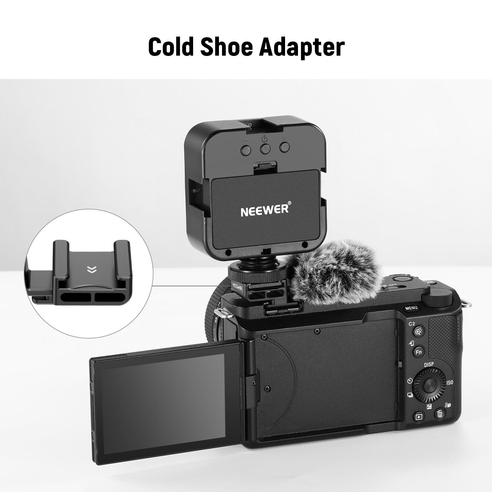 NEEWER CA133 Cold Shoe Wind Muff for ZV-1F/ZV-E10/ZV-1/ZV-E1/ZV-1 II