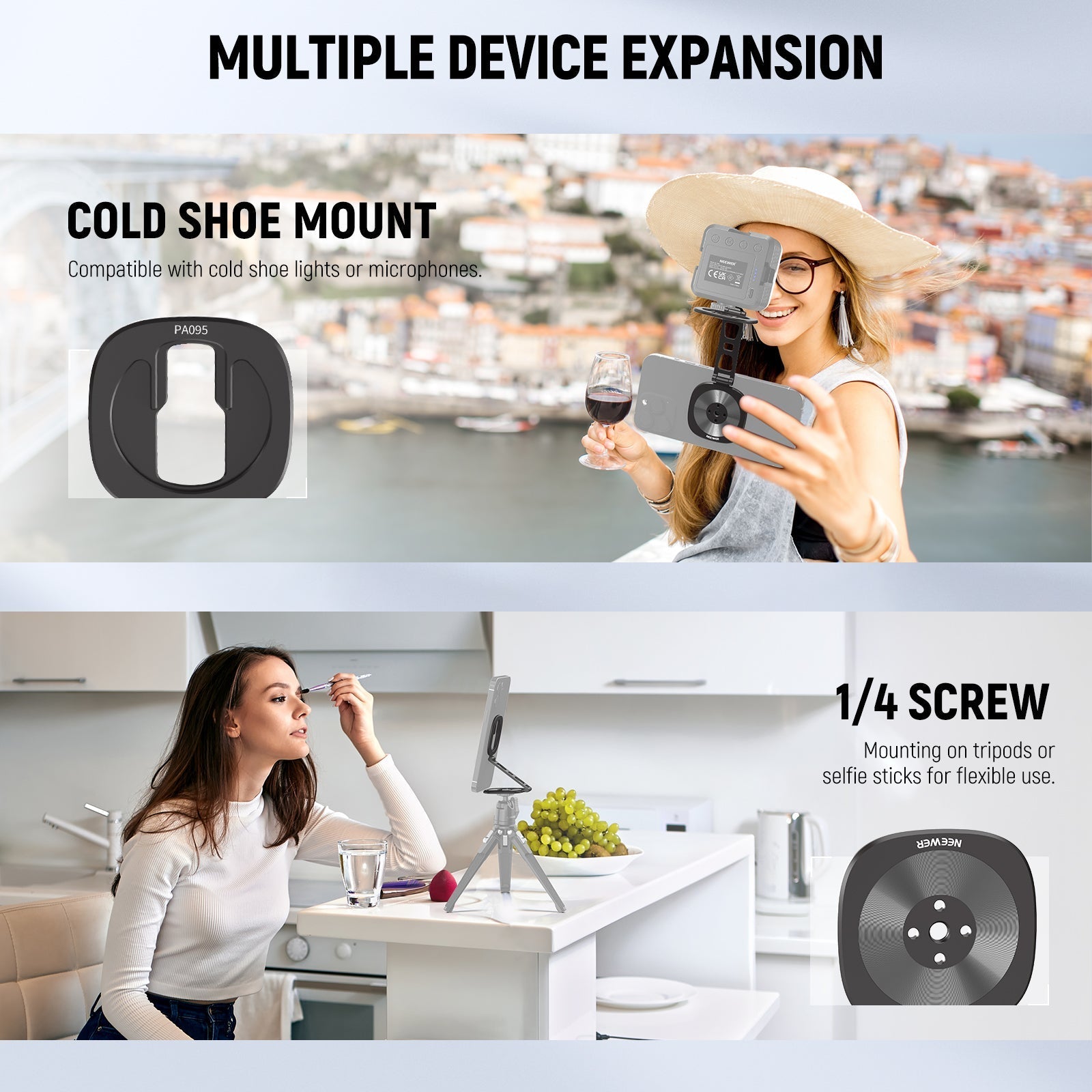 NEEWER PA095 Dual Magnetic Phone Holder