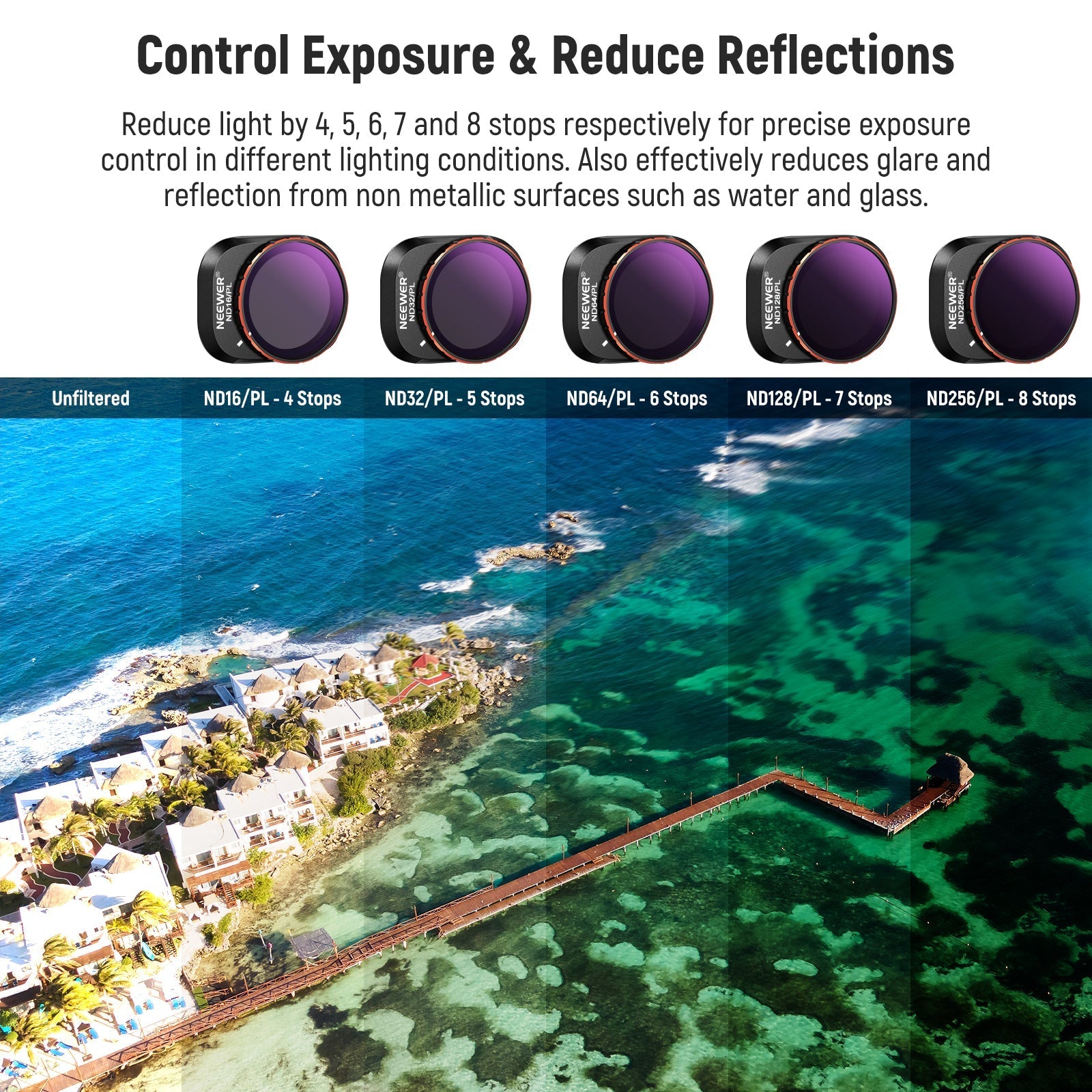 NEEWER FL-A33 16-Pack ND & CPL & Effect Filter Set for DJI Mini 4 Pro