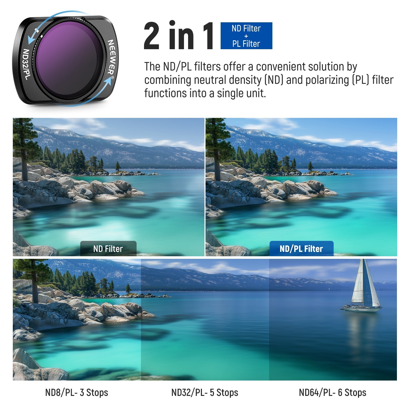 NEEWER FL-B16 Filter & Lens Set for DJI Osmo Pocket 3 / Pocket 4 & Xtra Muse