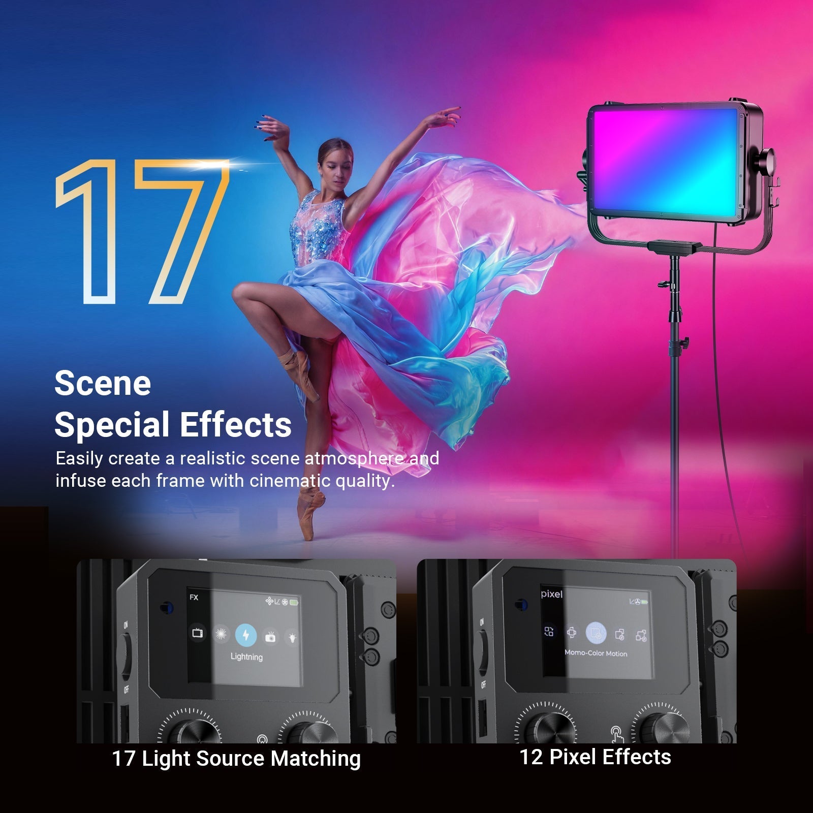 NEEWER AP300C 370W RGB LED Panel Video Light Kit | Pre-order