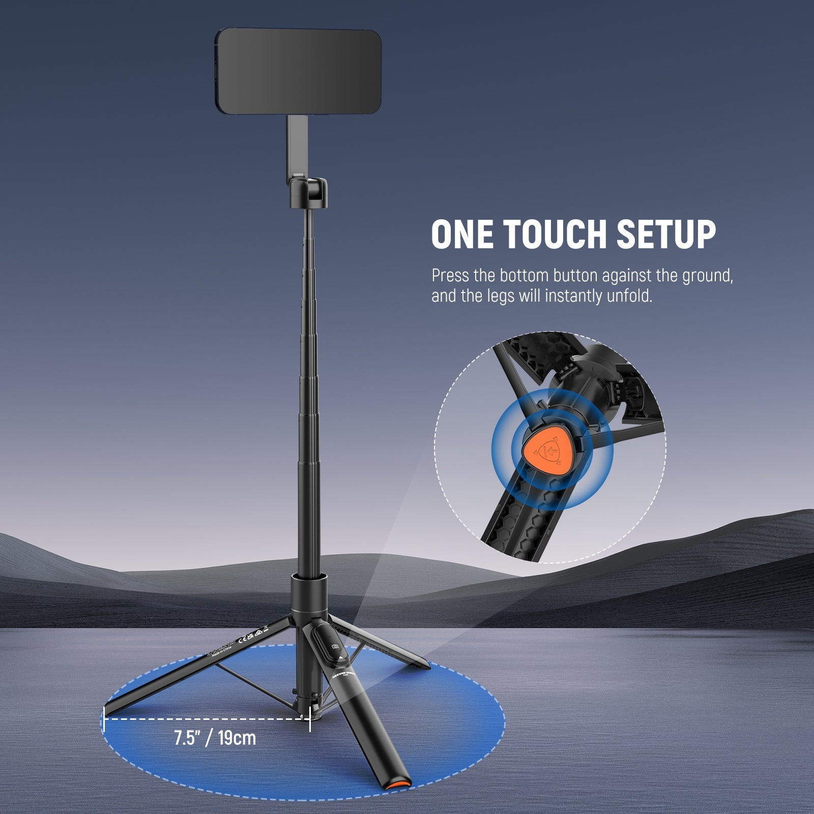 NEEWER BASICS PA989 65.7" Magnetic Selfie Stick Tripod