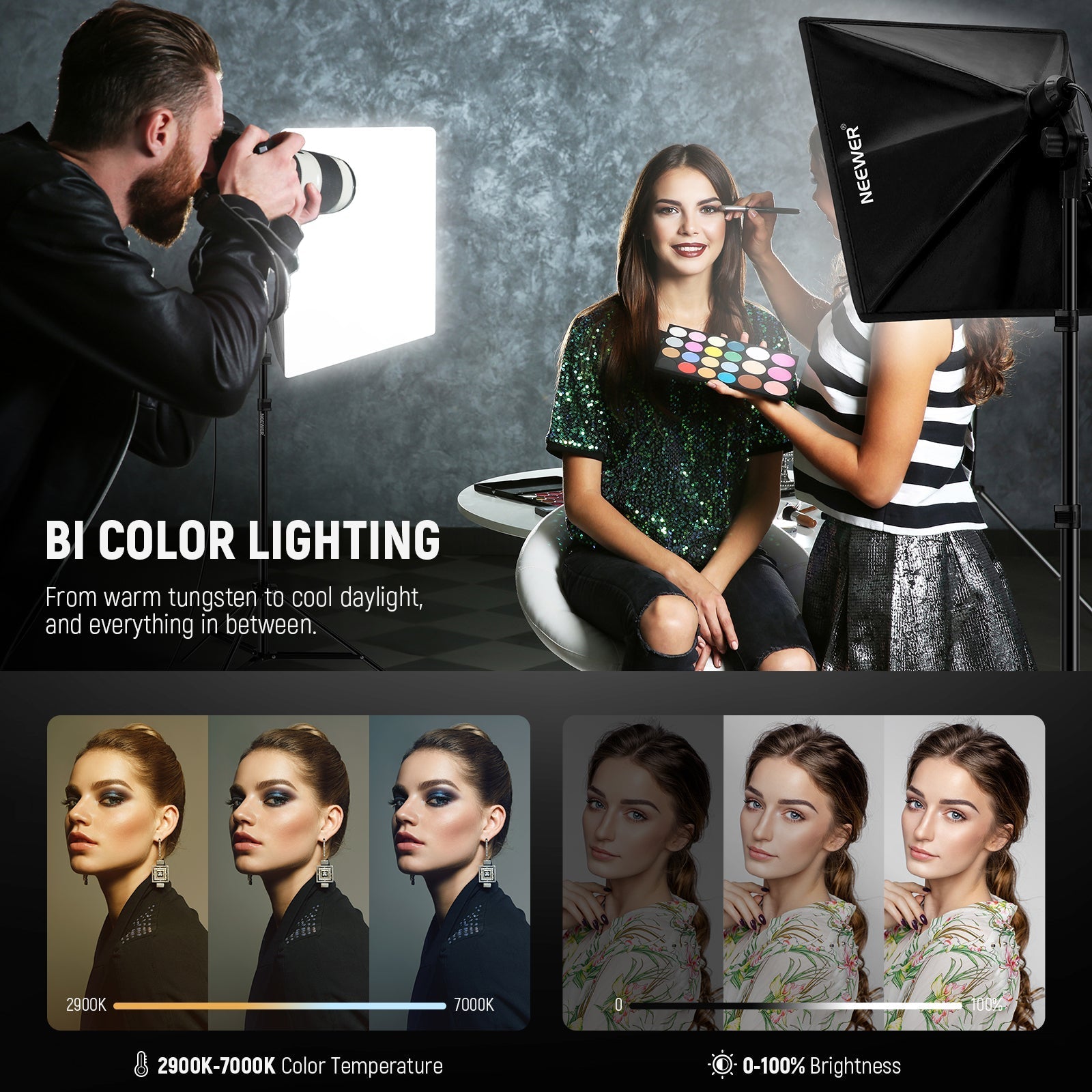 NEEWER 24"X24"/60x60cm Softbox Lighting Kit