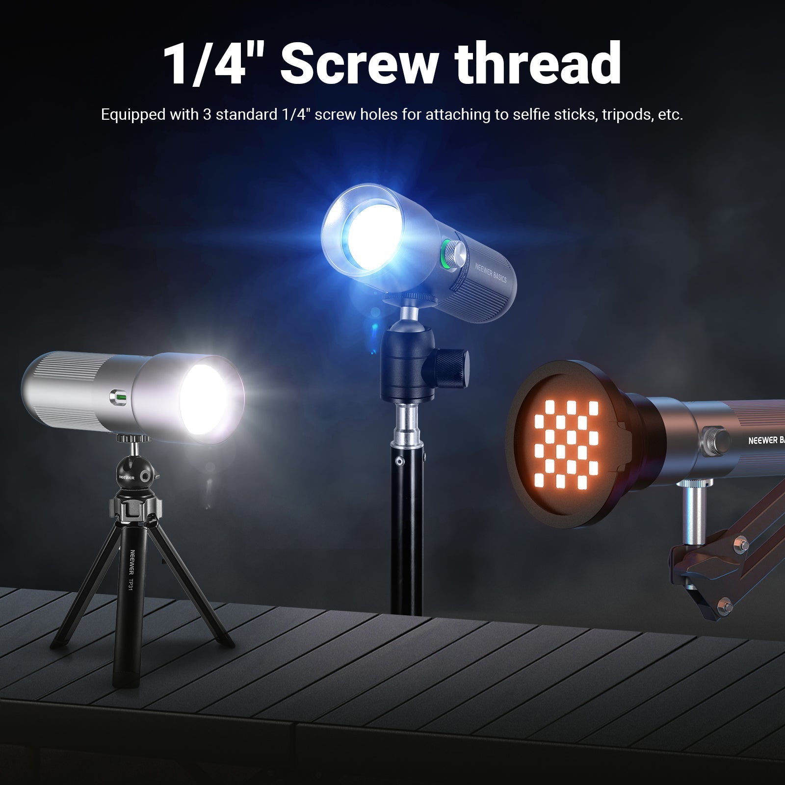NEEWER BASICS FL10 10W Portable Photography Flashlight