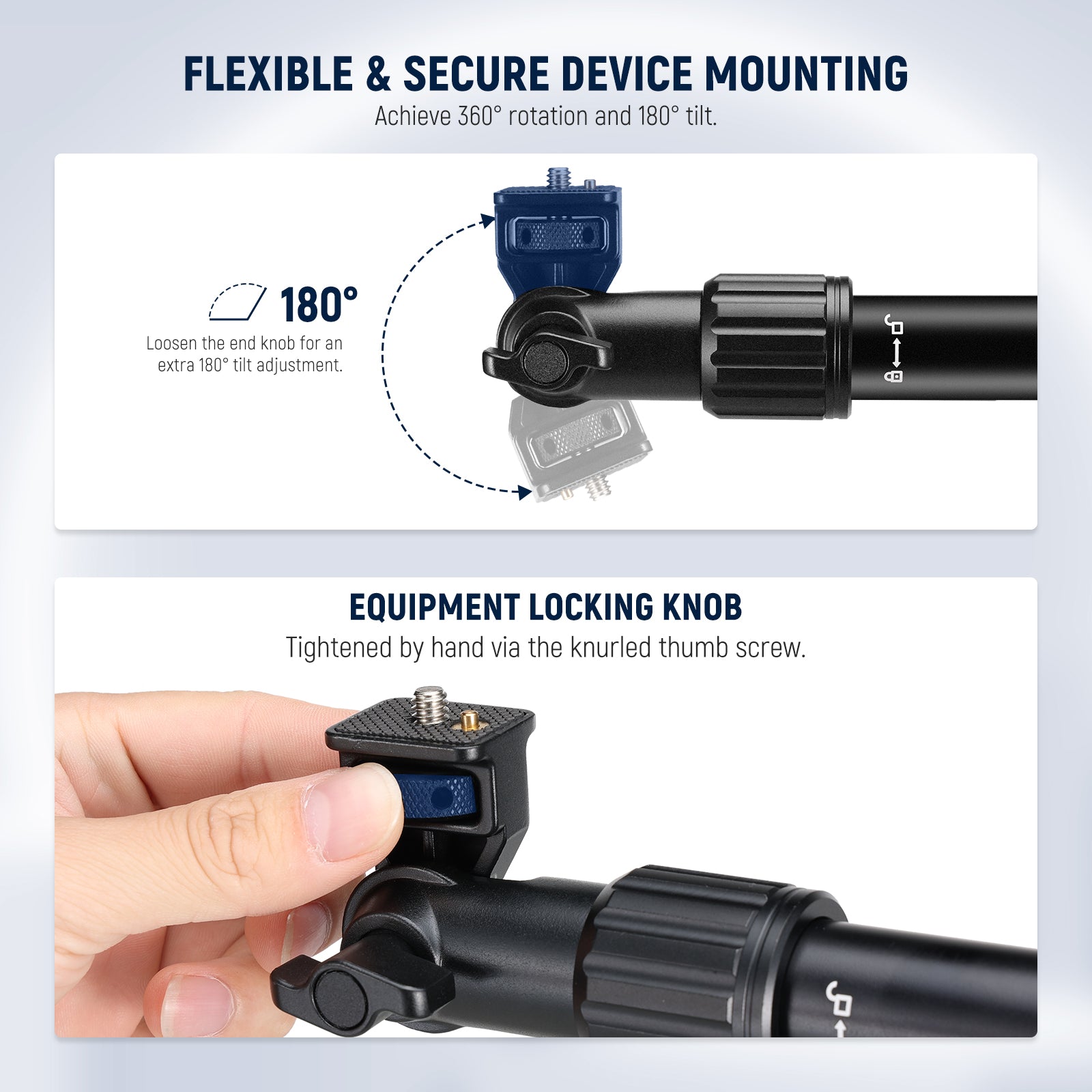 NEEWER DS009 Overhead Camera Mount Arm with Phone Clip