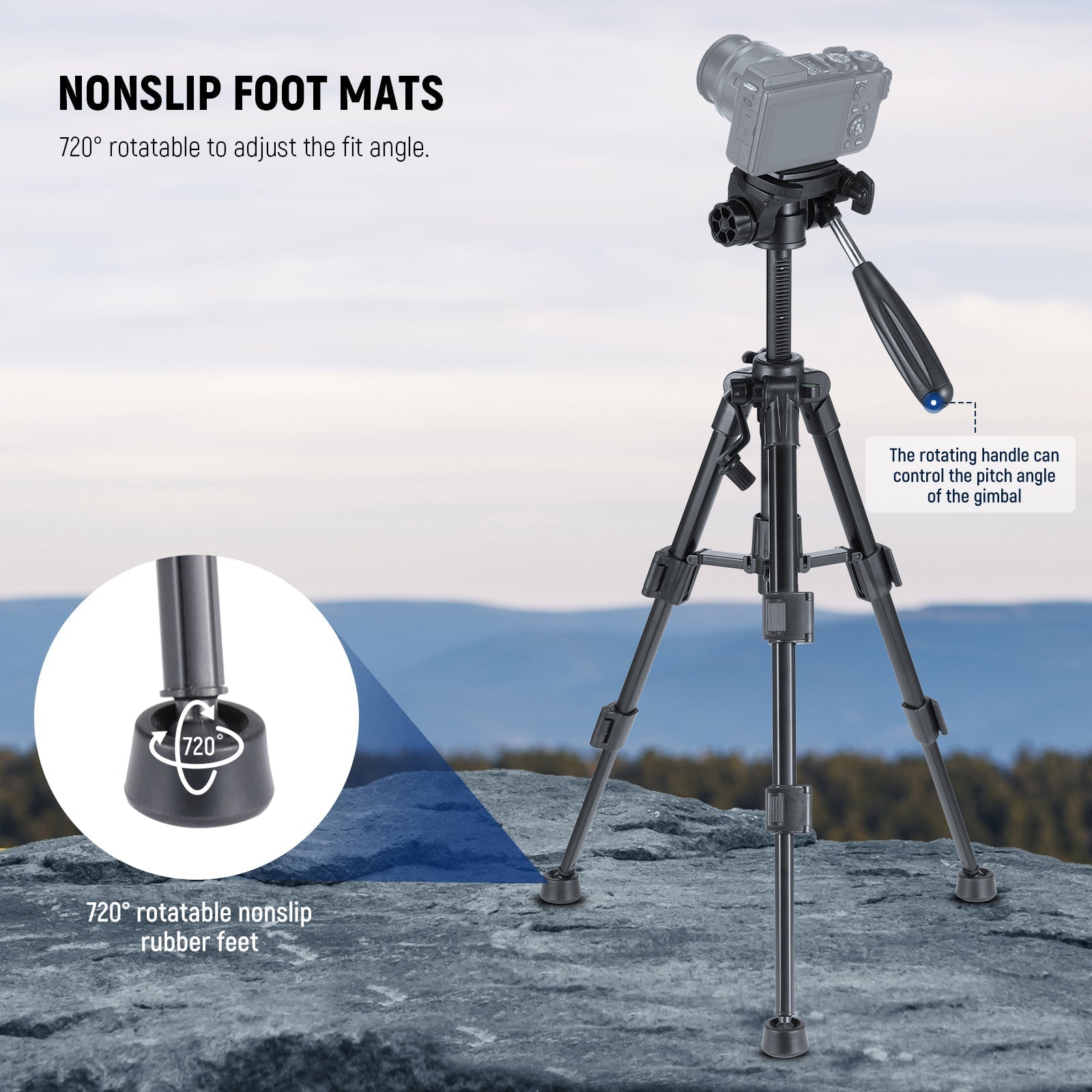 NEEWER BASICS TP05 74.4" Aluminum Alloy Tripod Monopod