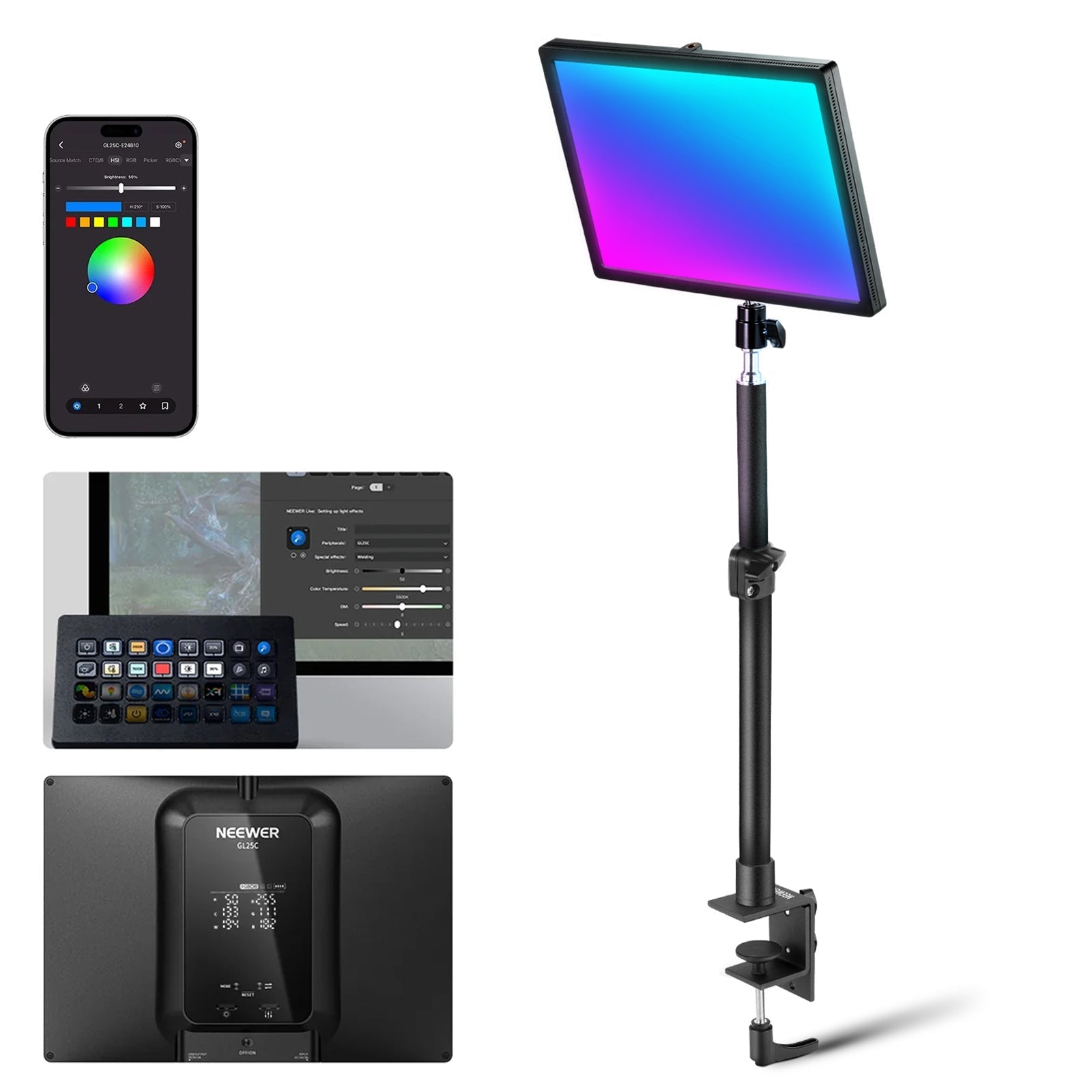 NEEWER GL25C LED RGB Streaming Key Light