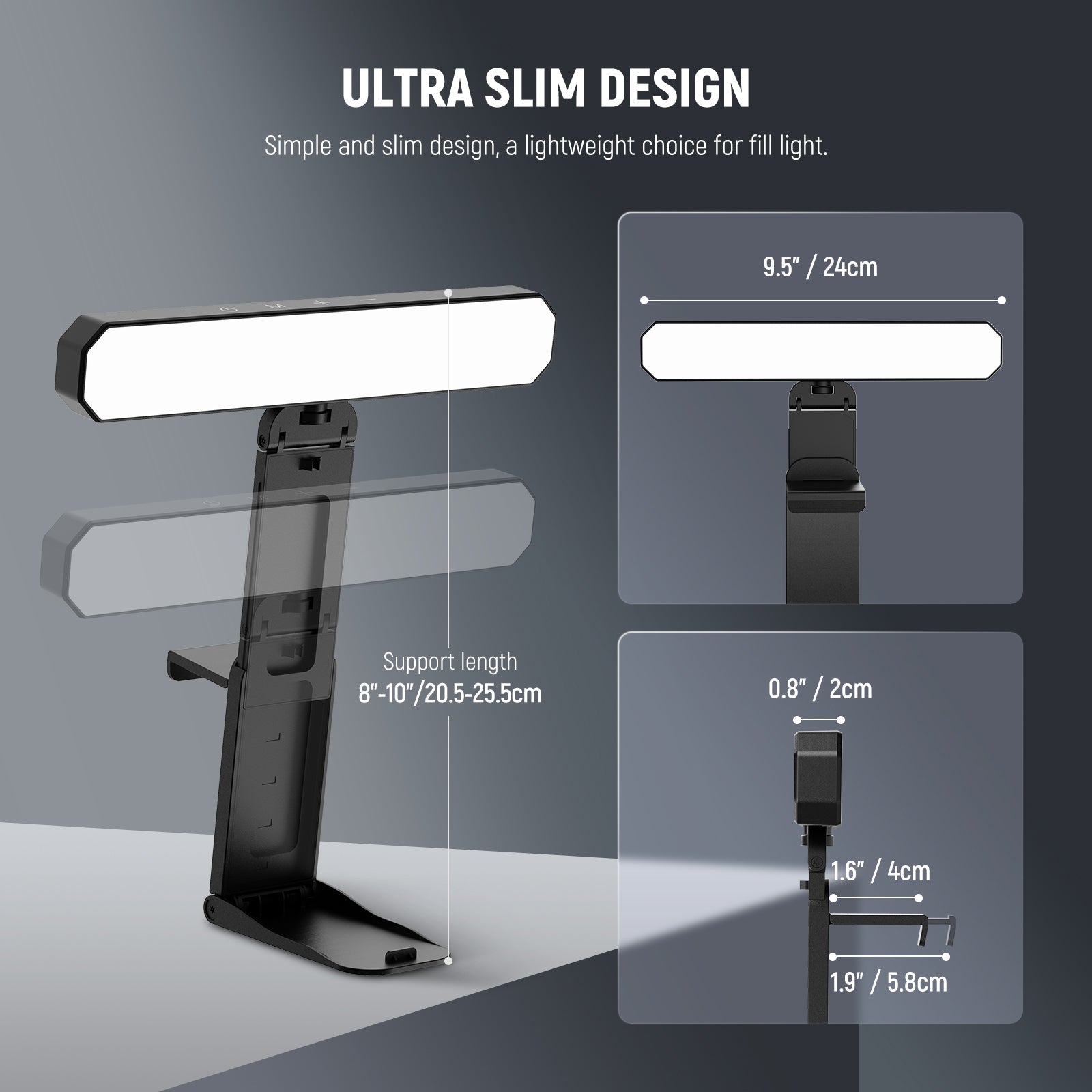 NEEWER BASICS L10 Bi Color Monitor Light Bar Kit