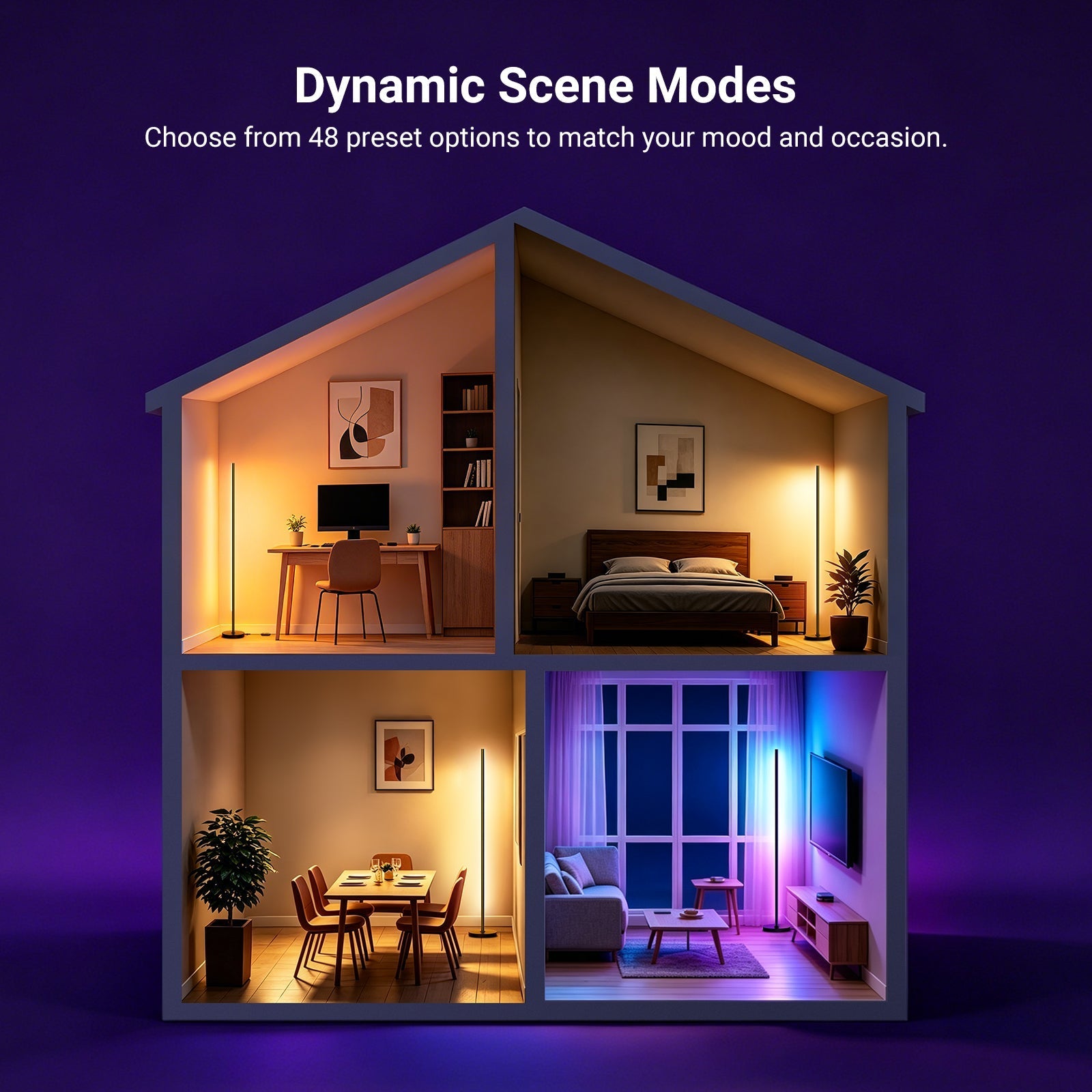NEEWER NF04 1000lm Smart RGBW LED Floor Lamp