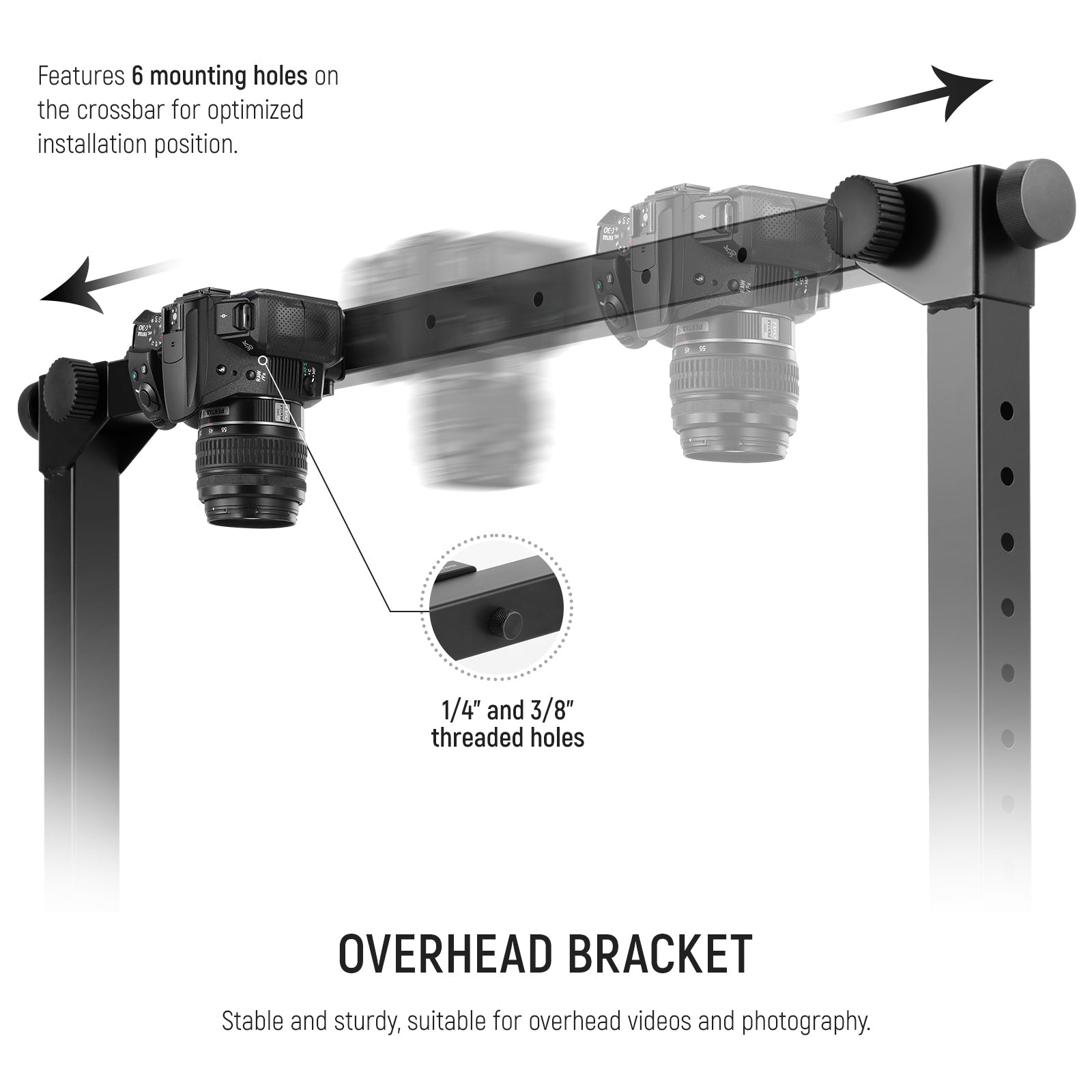 NEEWER ST200 Overhead Camera Mount Rig with Arca Type QR Plate