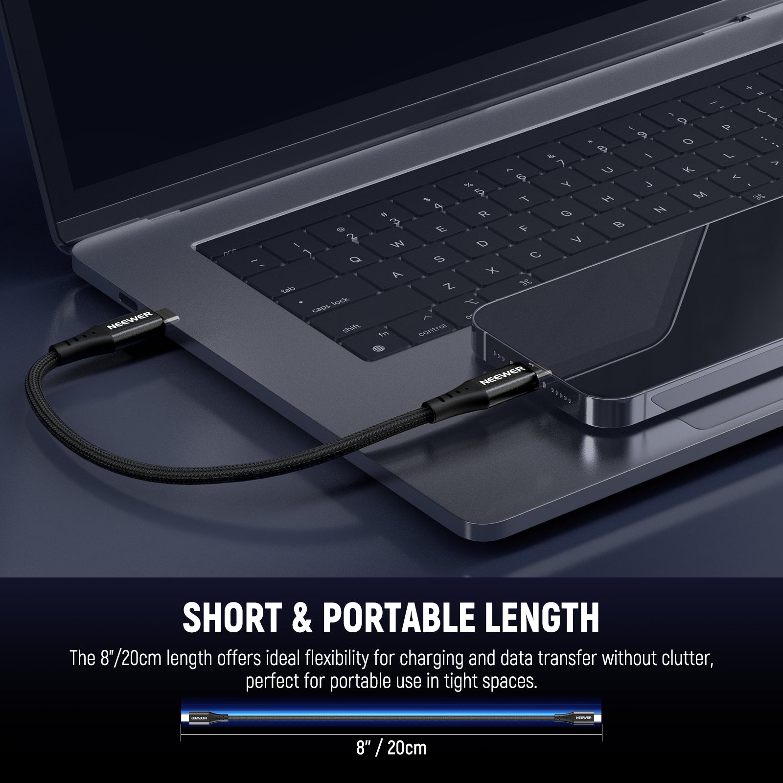 NEEWER PS009/PS010 8"/14" USB C to USB C Cable