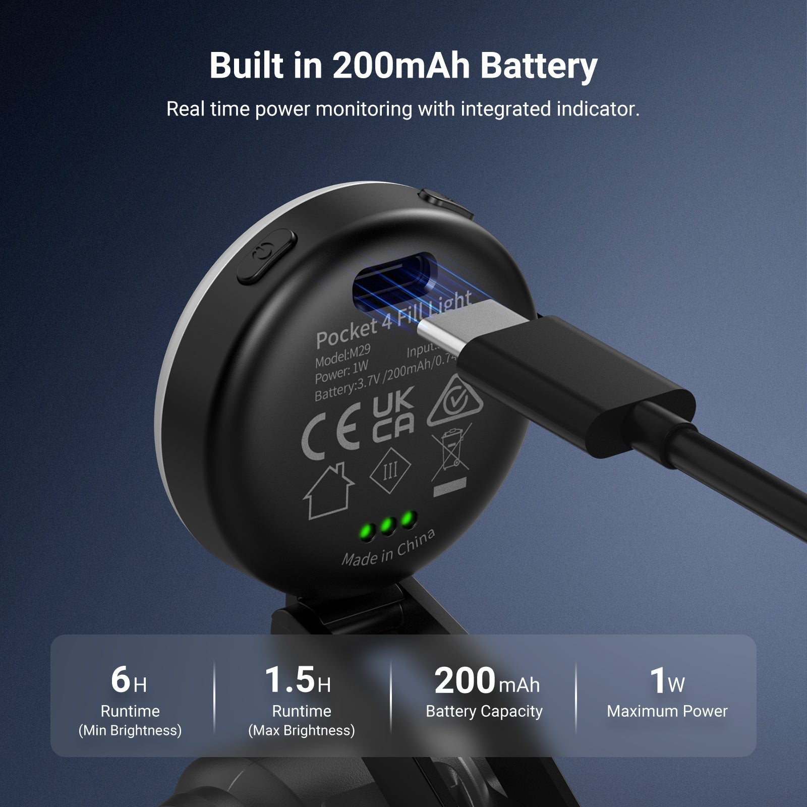 NEEWER M29 Mini LED Fill Light Compatible with DJI OSMO Pocket 4