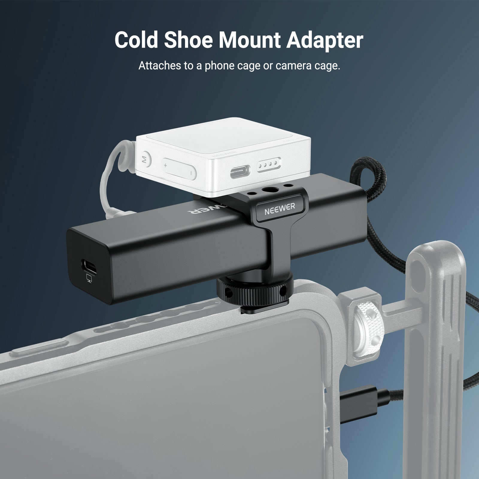 NEEWER PS030E USB C Hub Dock with Cold Shoe Mount