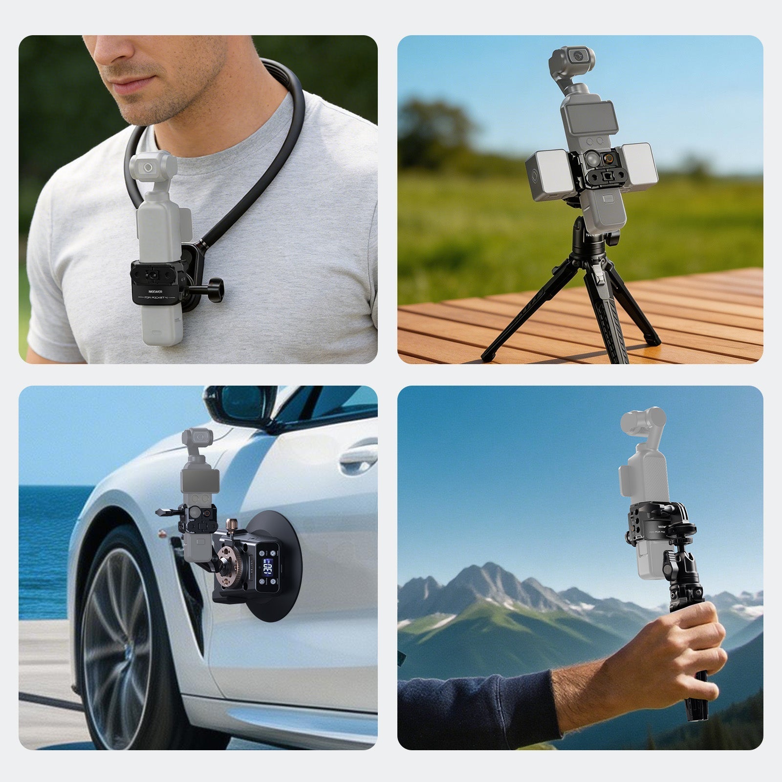 NEEWER AC069 Action Camera Cage Compatible with DJI Osmo Pocket 4 & Xtra Muse