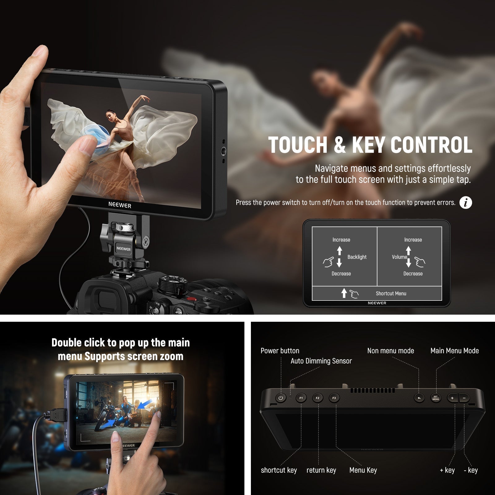 NEEWER F700 LED 7" Camera Touch Screen Monitor