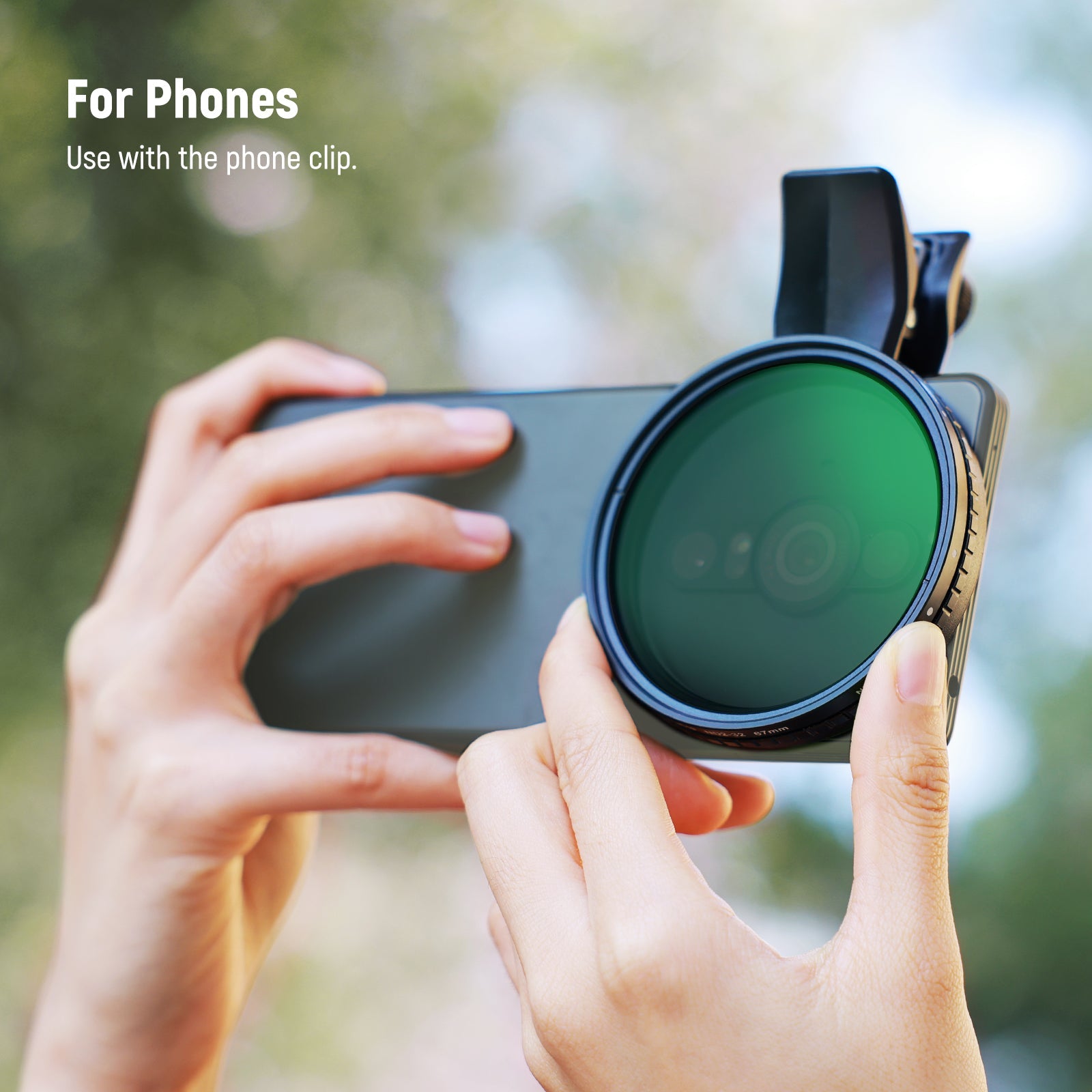 NEEWER FL-B21/FL-B25 67mm Variable ND2-32 Filter with Clip For Smartphone