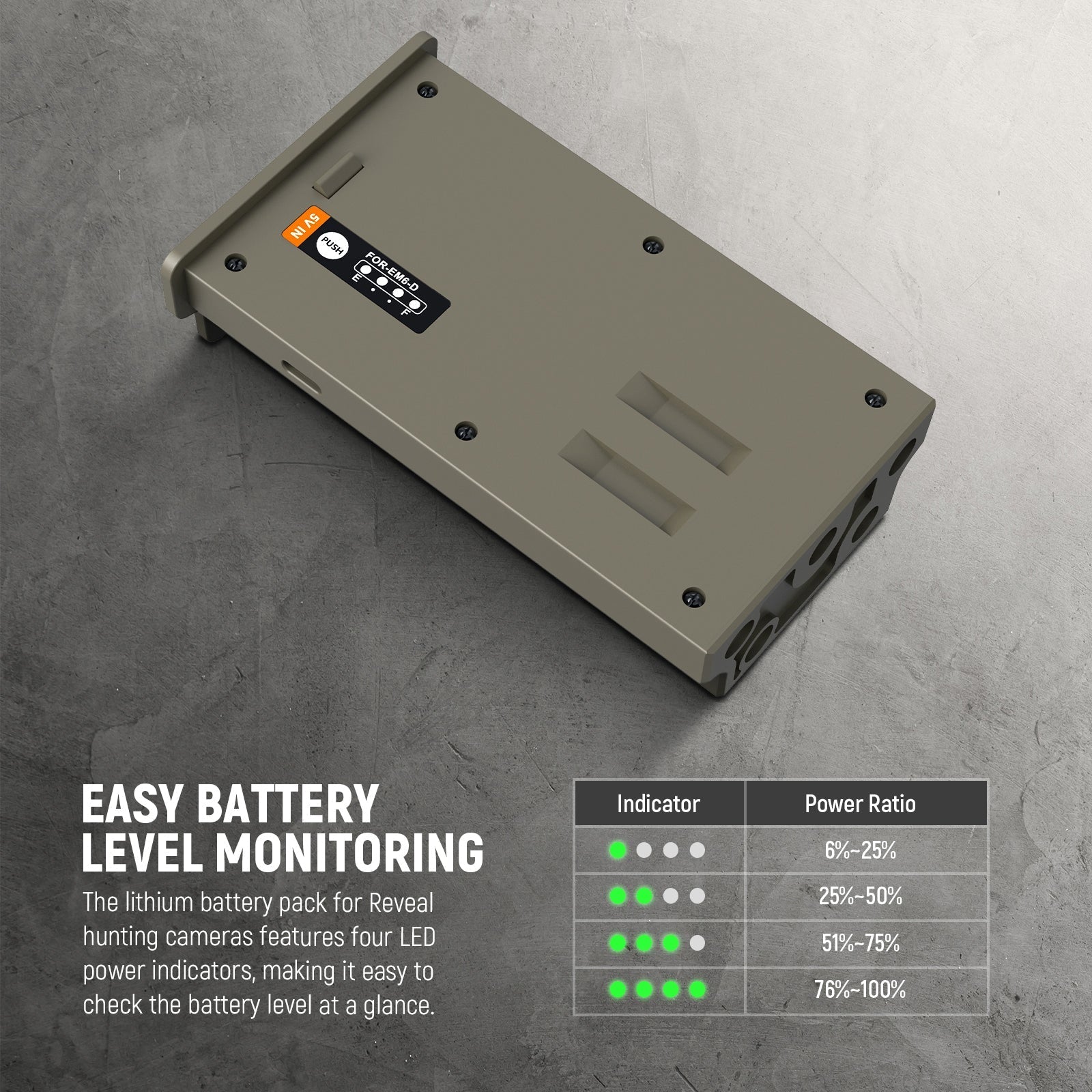 NEEWER EM6-D Hunting Camera Battery Pack for Reveal X Gen 3.0/X Pro/X Gen 2.0/SK/XB
