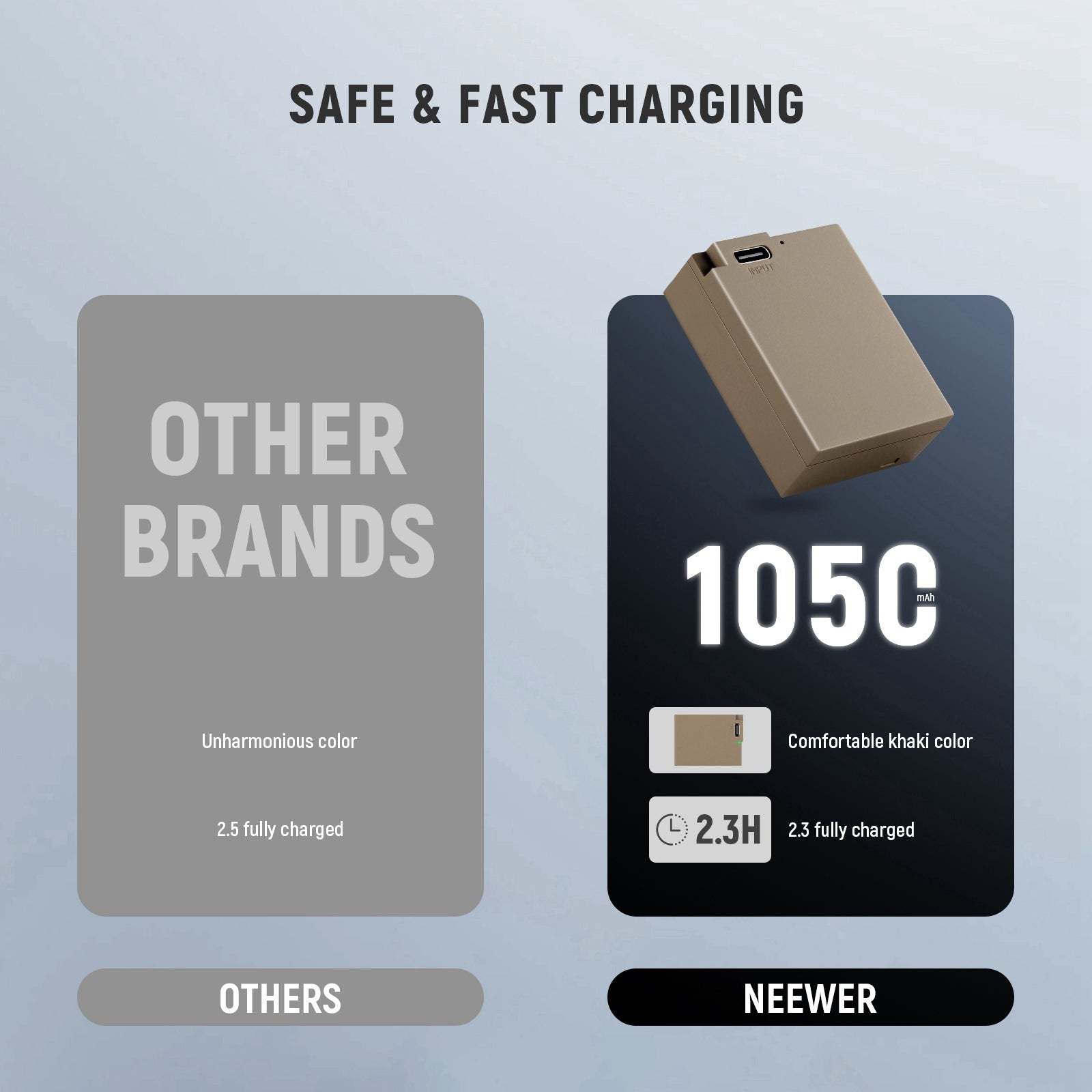 NEEWER DMW-BLC12 1100mAh Replacement Battery For Lumix Cameras