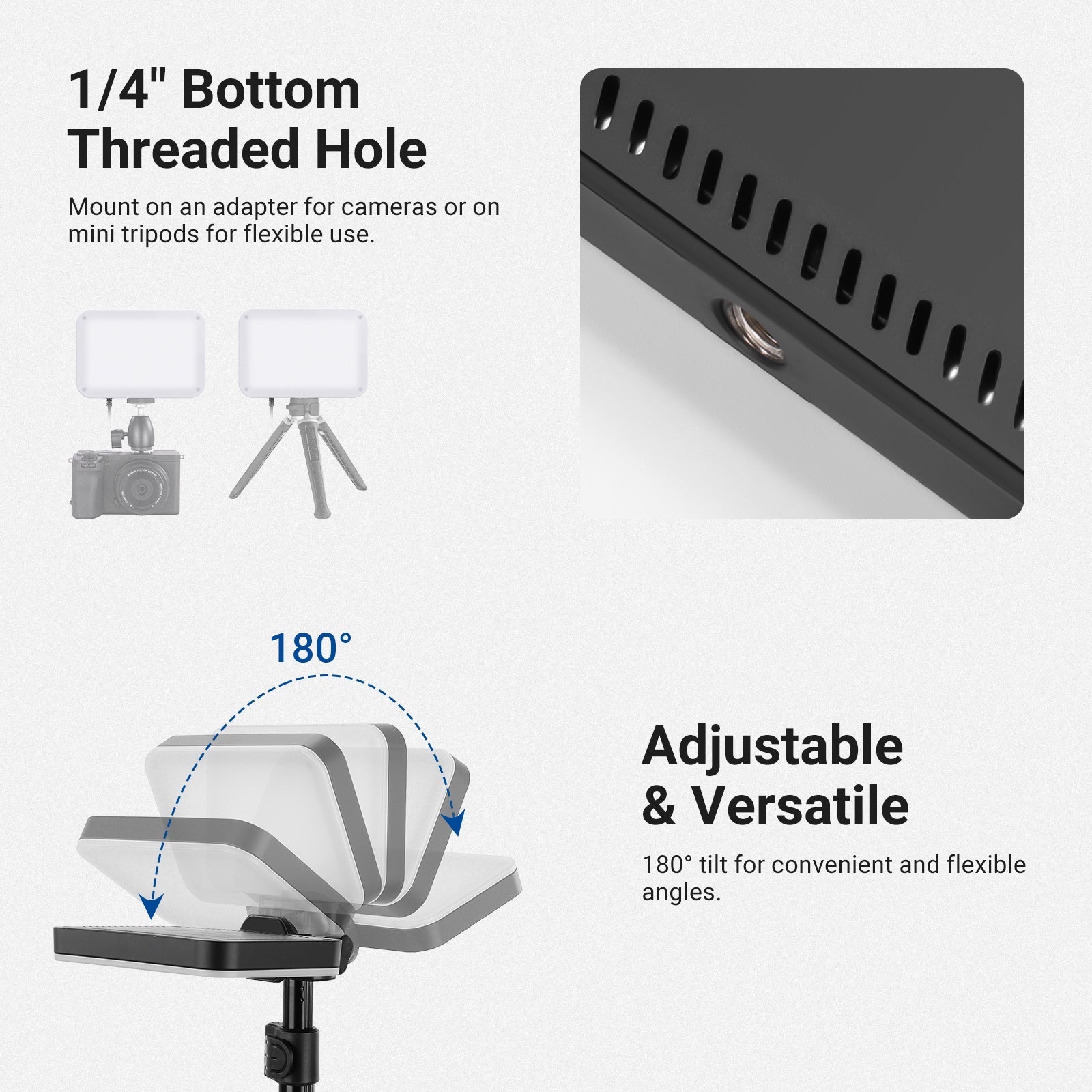 NEEWER BASICS BP132 2 Pack LED Video Light Panel Lighting Kit