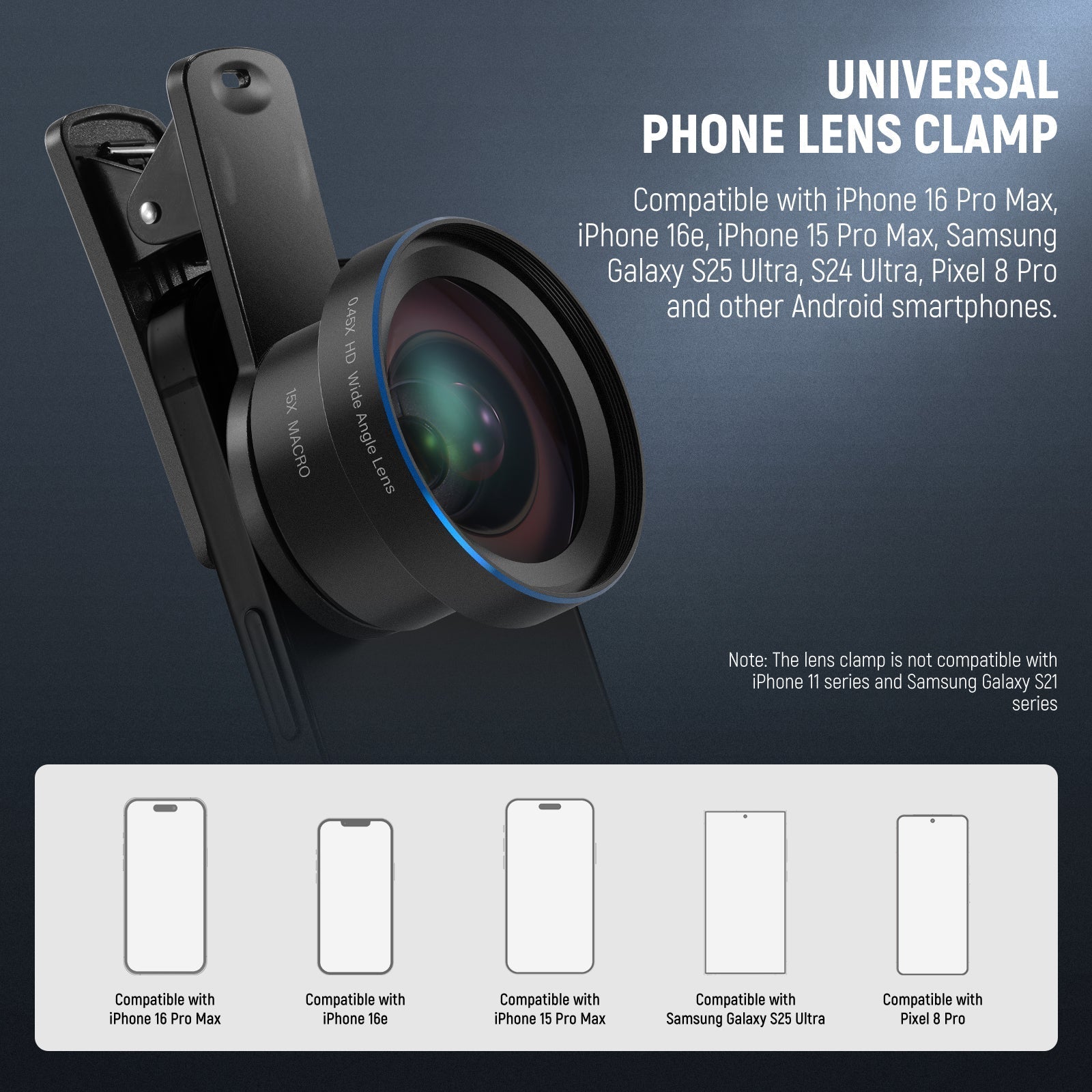 NEEWER BASICS LS-67 2 In 1 0.45x Wide Angle + 15x Macro Phone Lens Kit