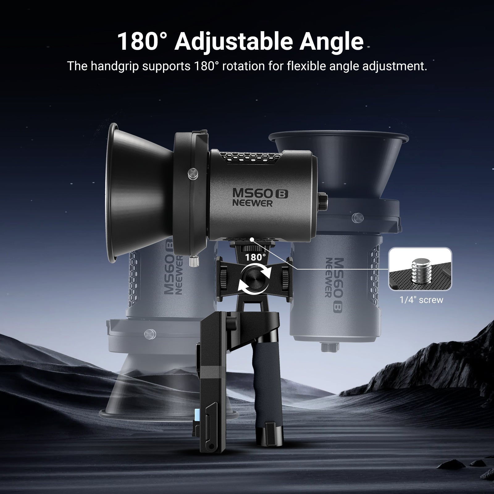 NEEWER PS011E 2 in 1 V Mount & NP-F Battery Handgrip for MS HS Series
