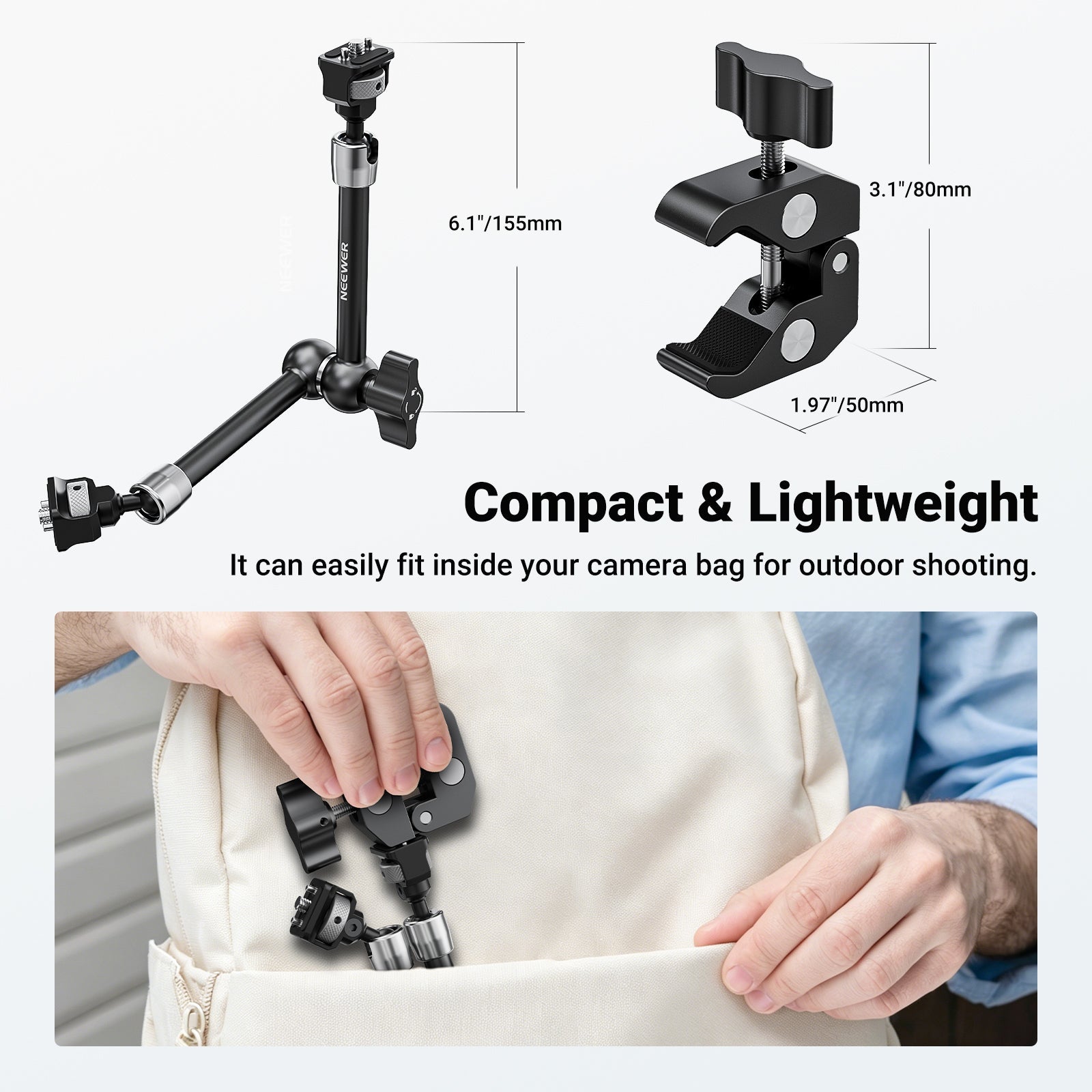 NEEWER ST07C/ST16C Magic Arm with Super Clamp